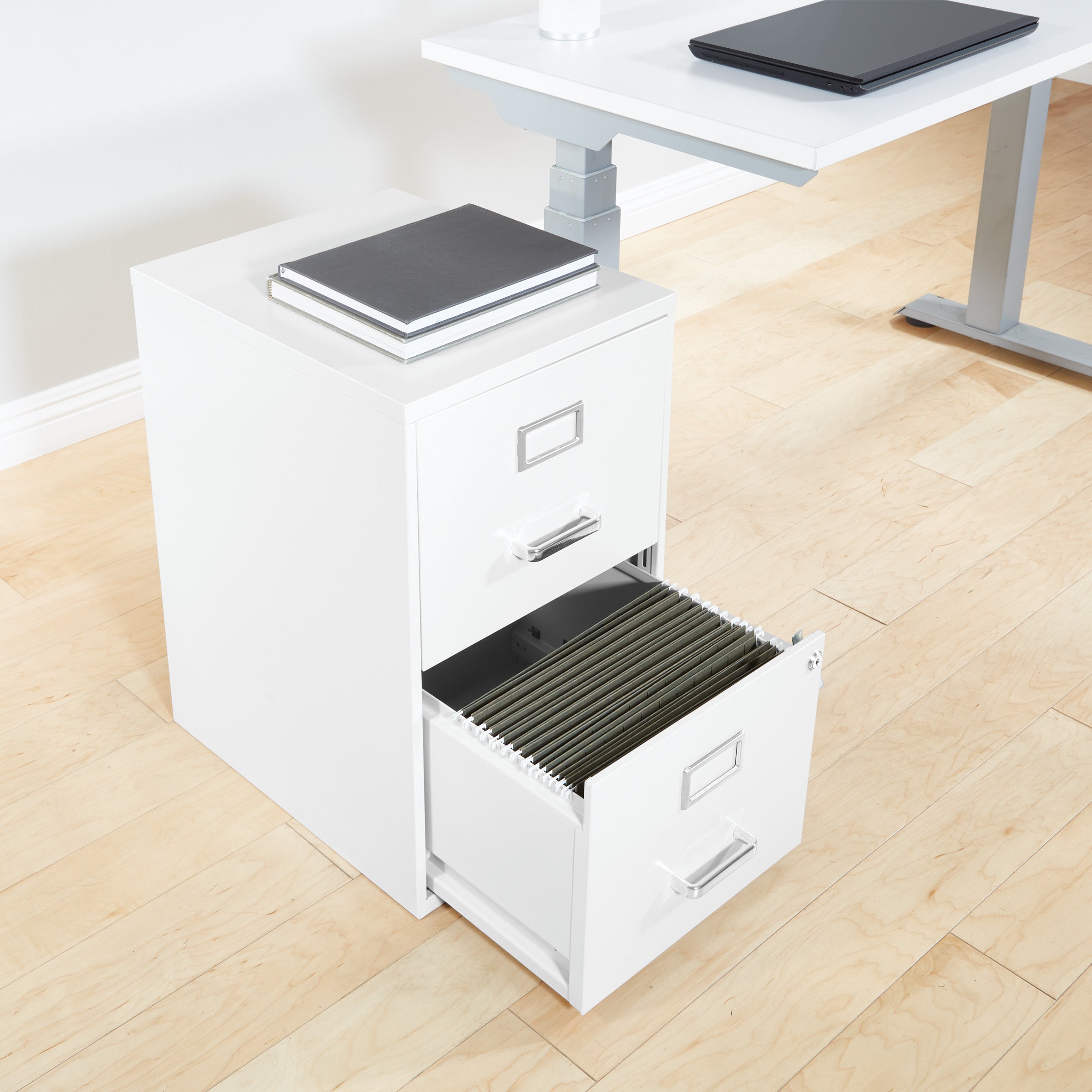 Metal File Cabinet - White