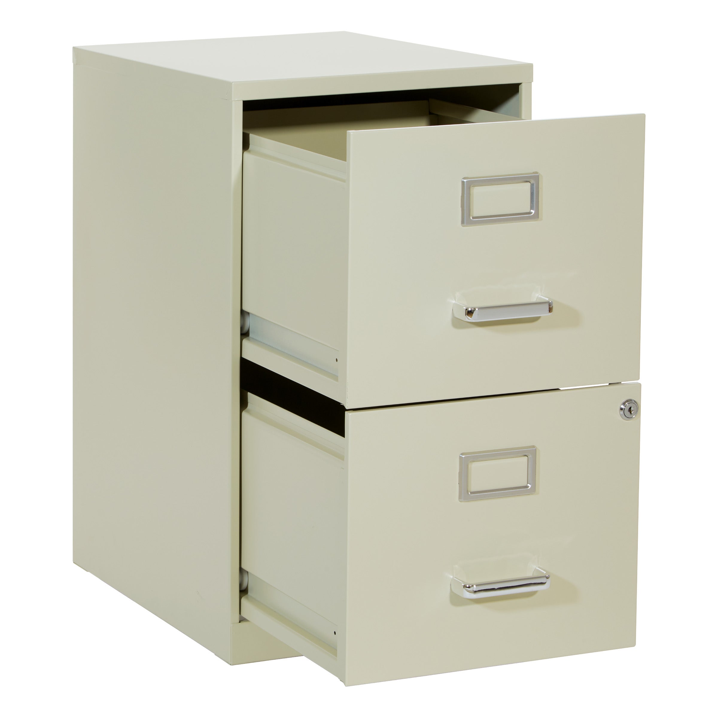 Metal File Cabinet - Tan