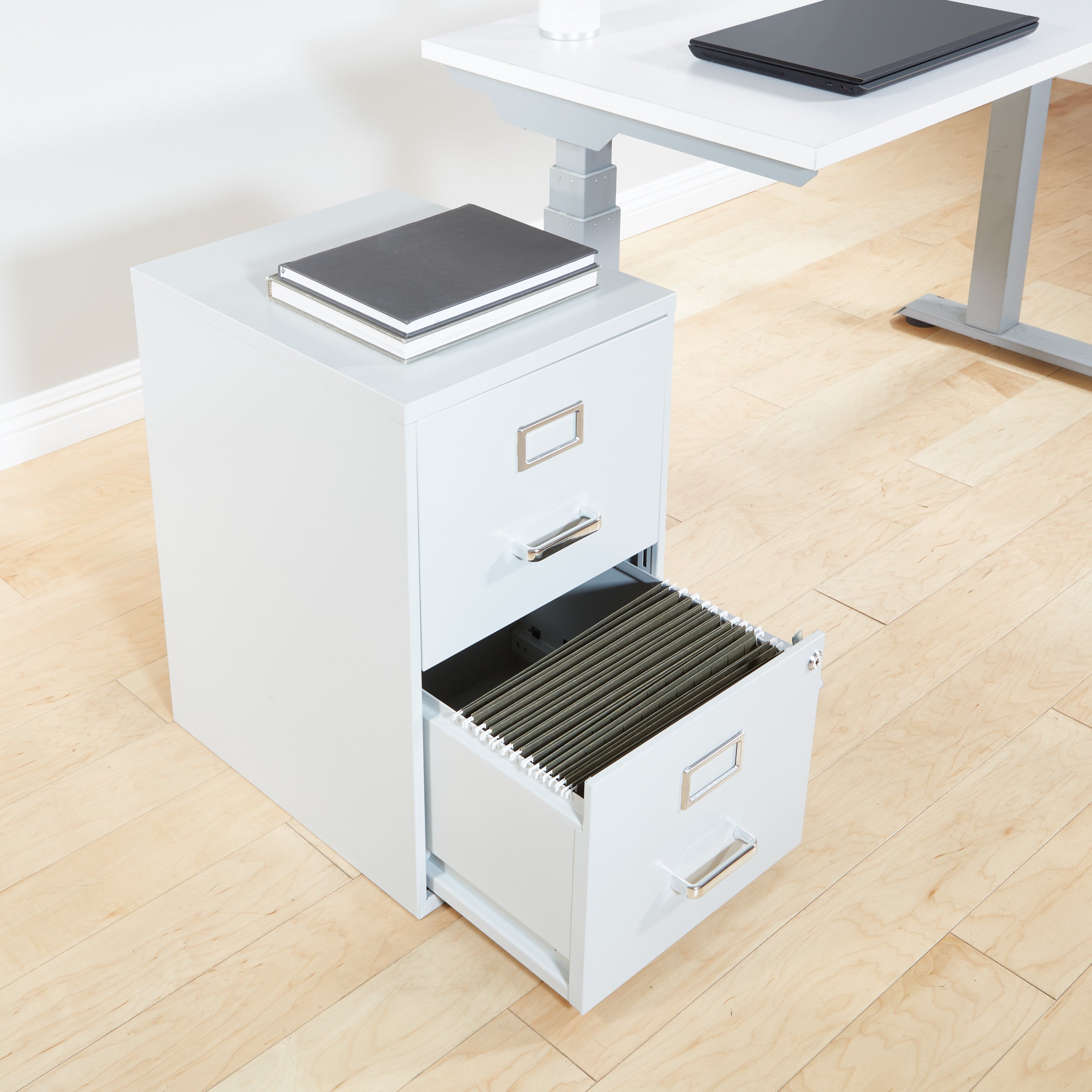 Metal File Cabinet - Grey