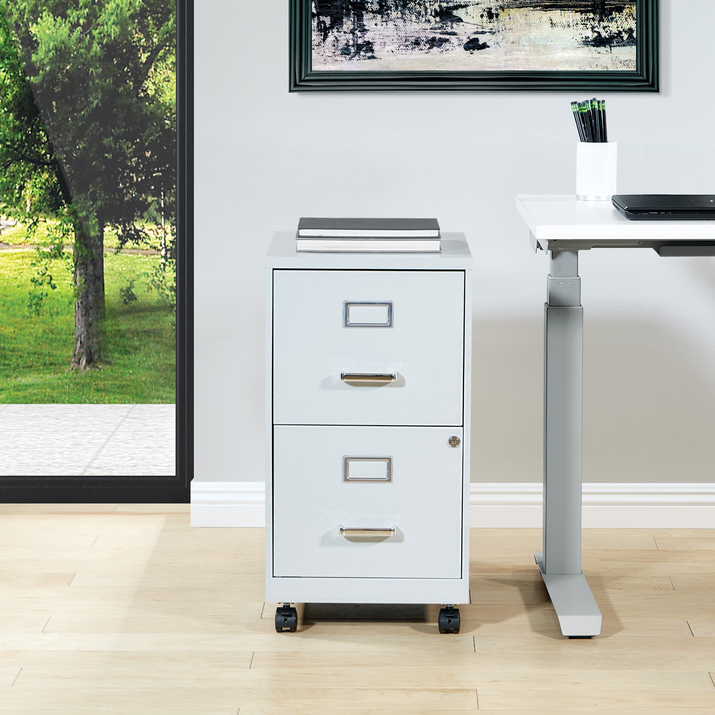 Metal File Cabinet - Grey