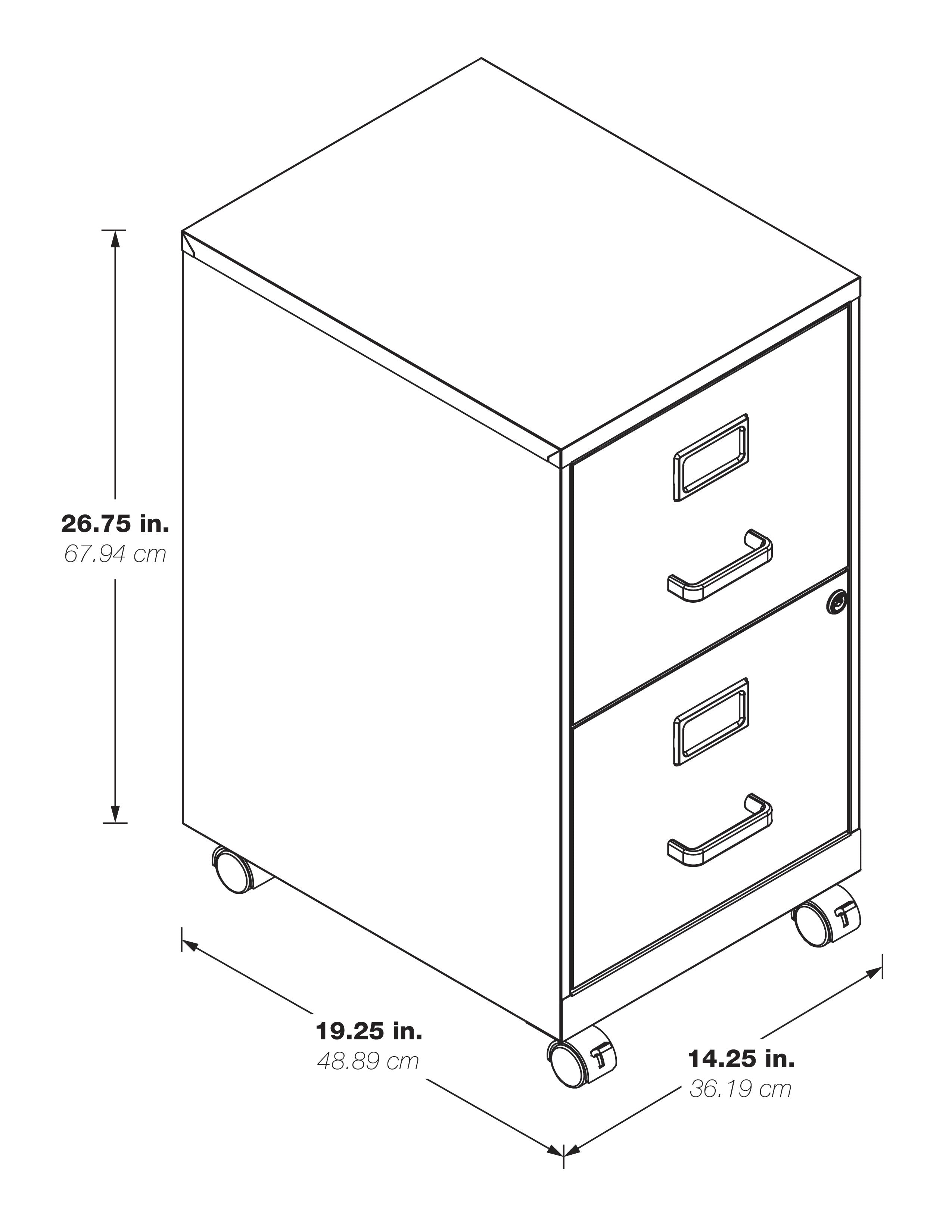 Metal File Cabinet - Black