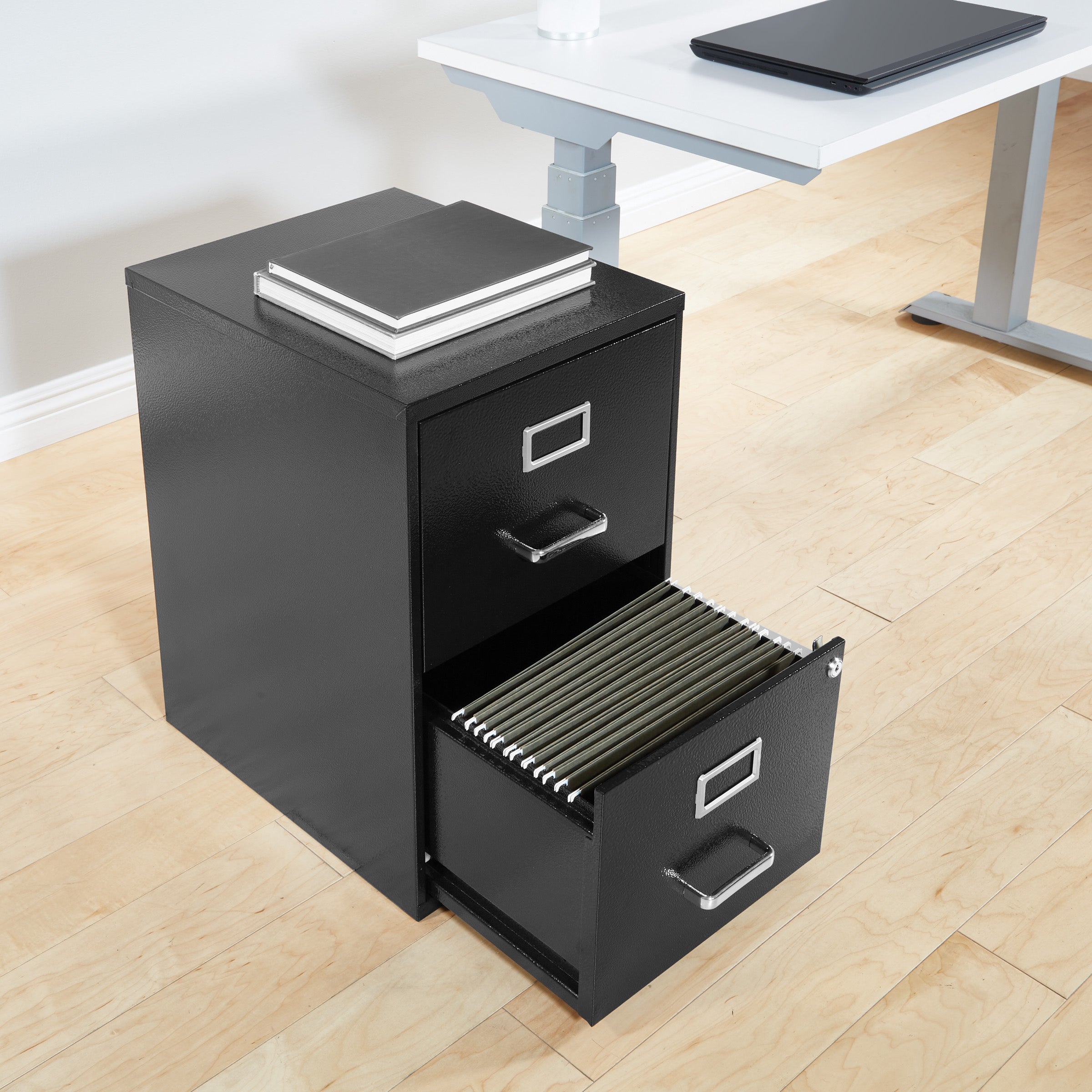 Metal File Cabinet - Black