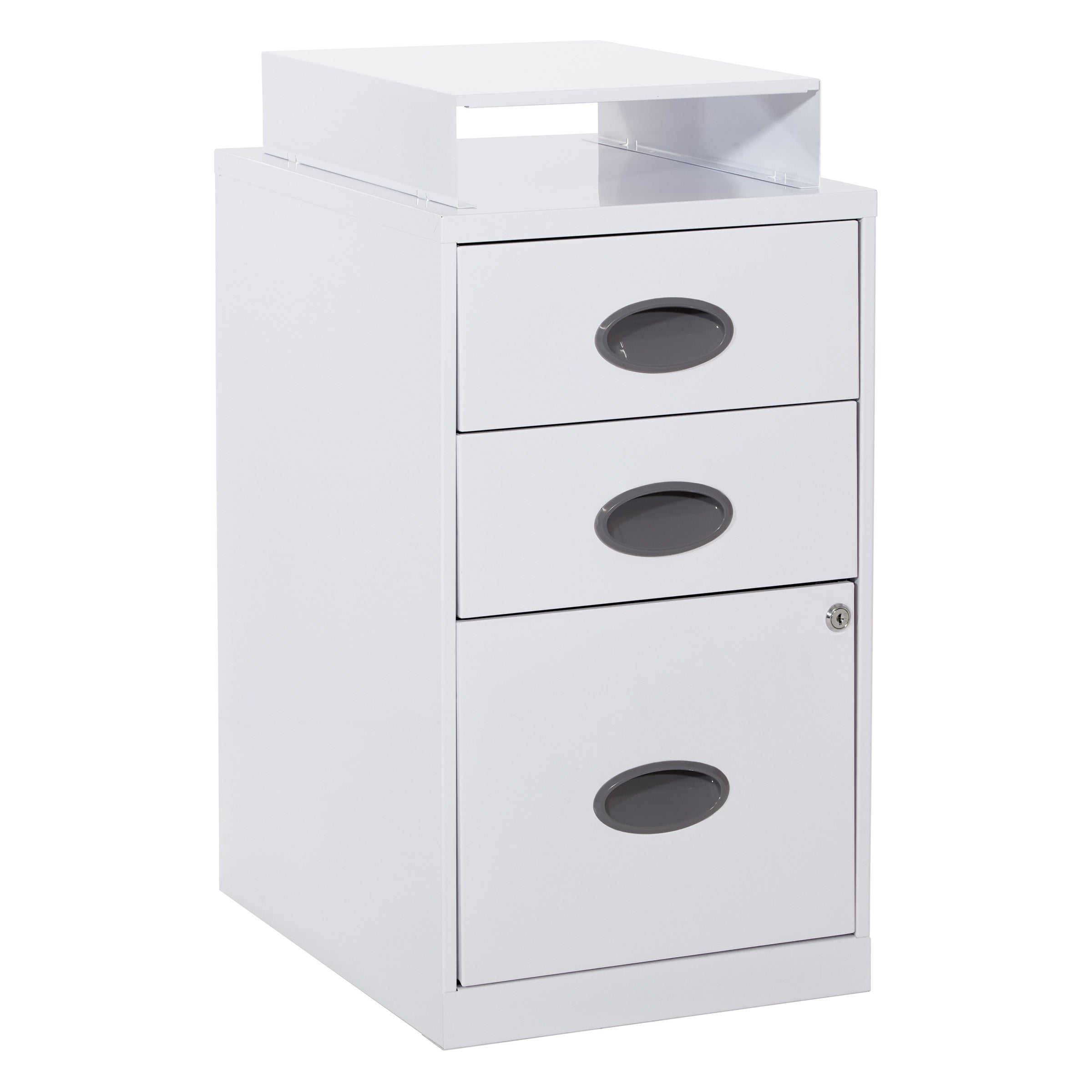 Metal File Cabinet - White