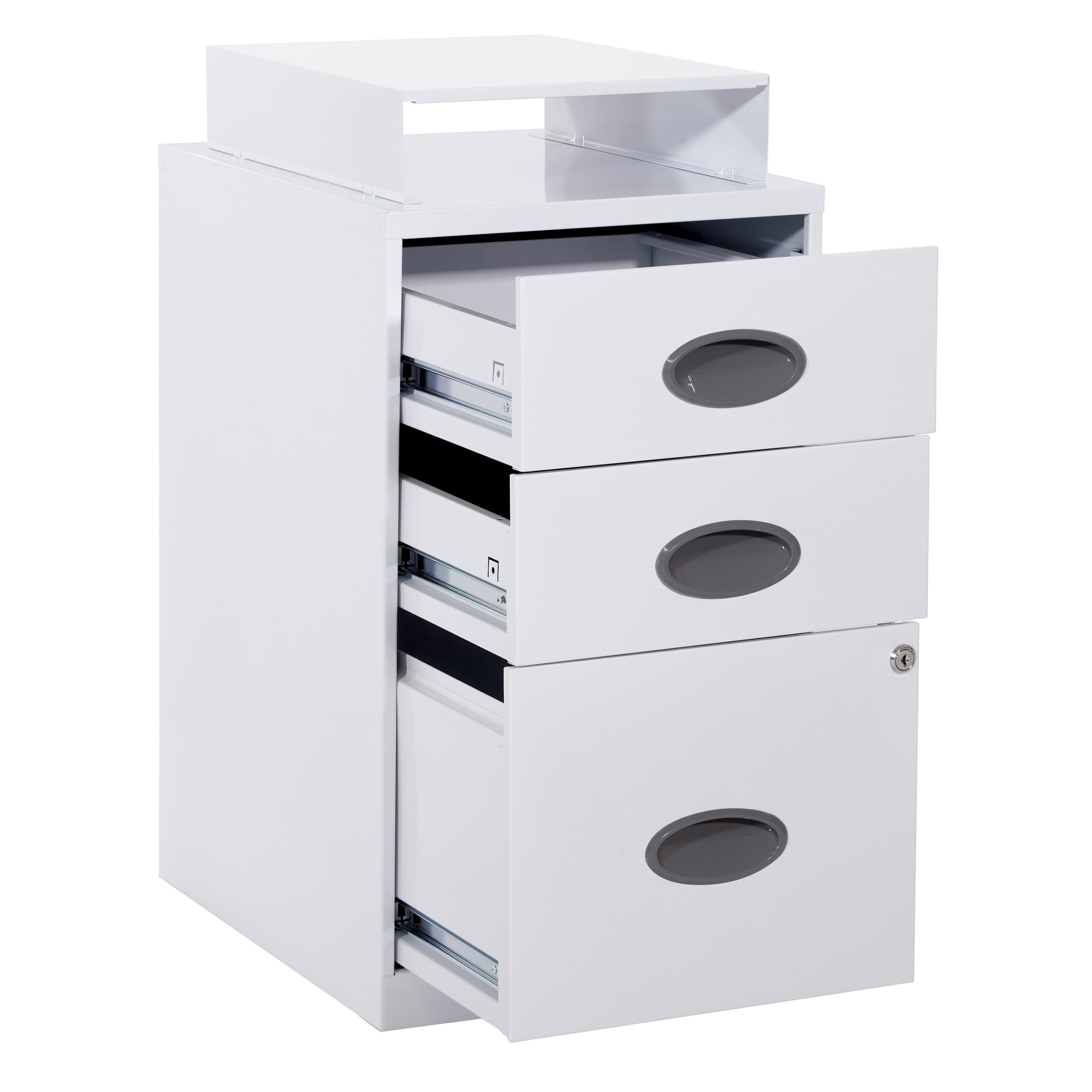 Metal File Cabinet - White