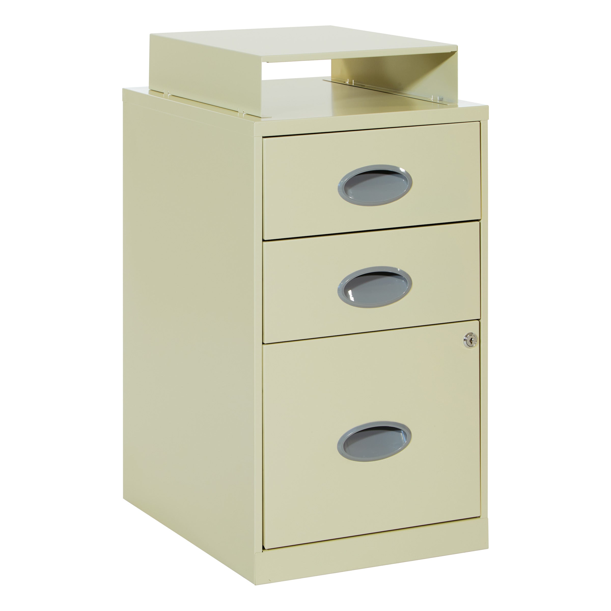 Metal File Cabinet - Tan