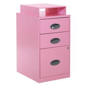 Metal File Cabinet - Pink
