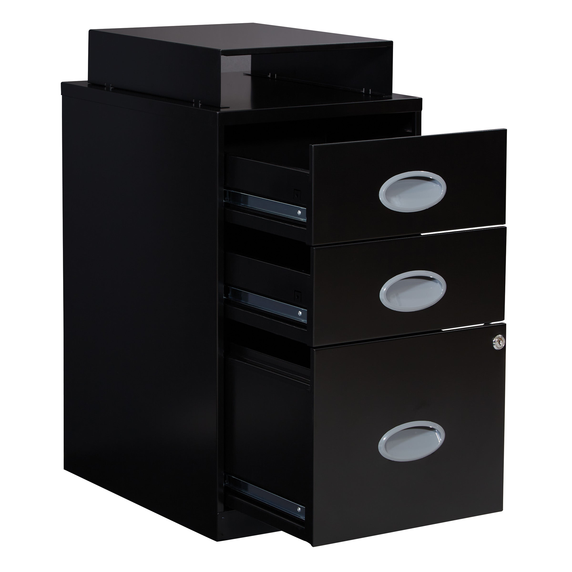 Metal File Cabinet - Black