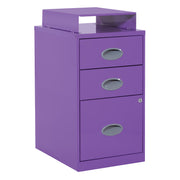 Metal File Cabinet - Purple