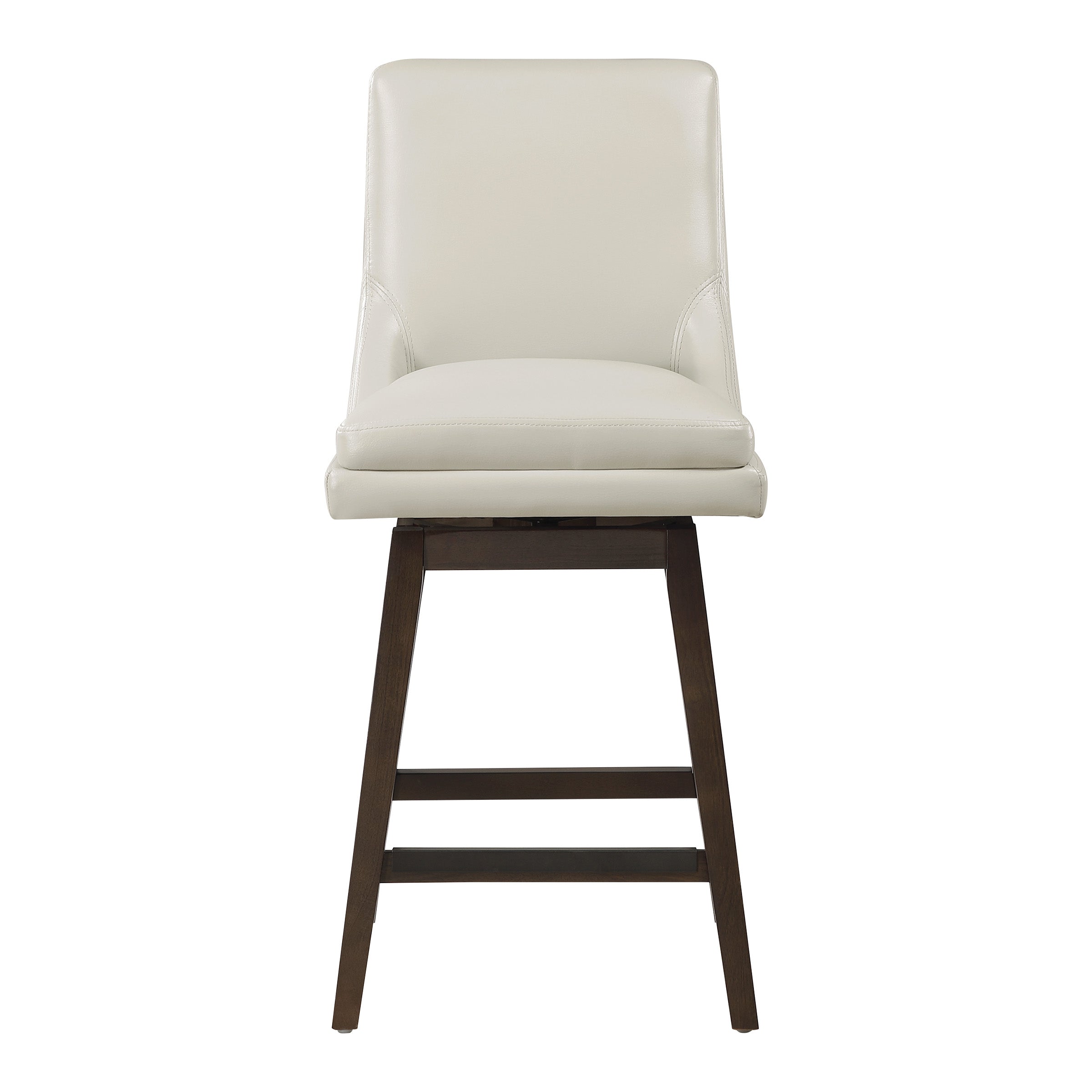 Chilton 26" Swivel Counter Stool - Cream/ Dark Walnut
