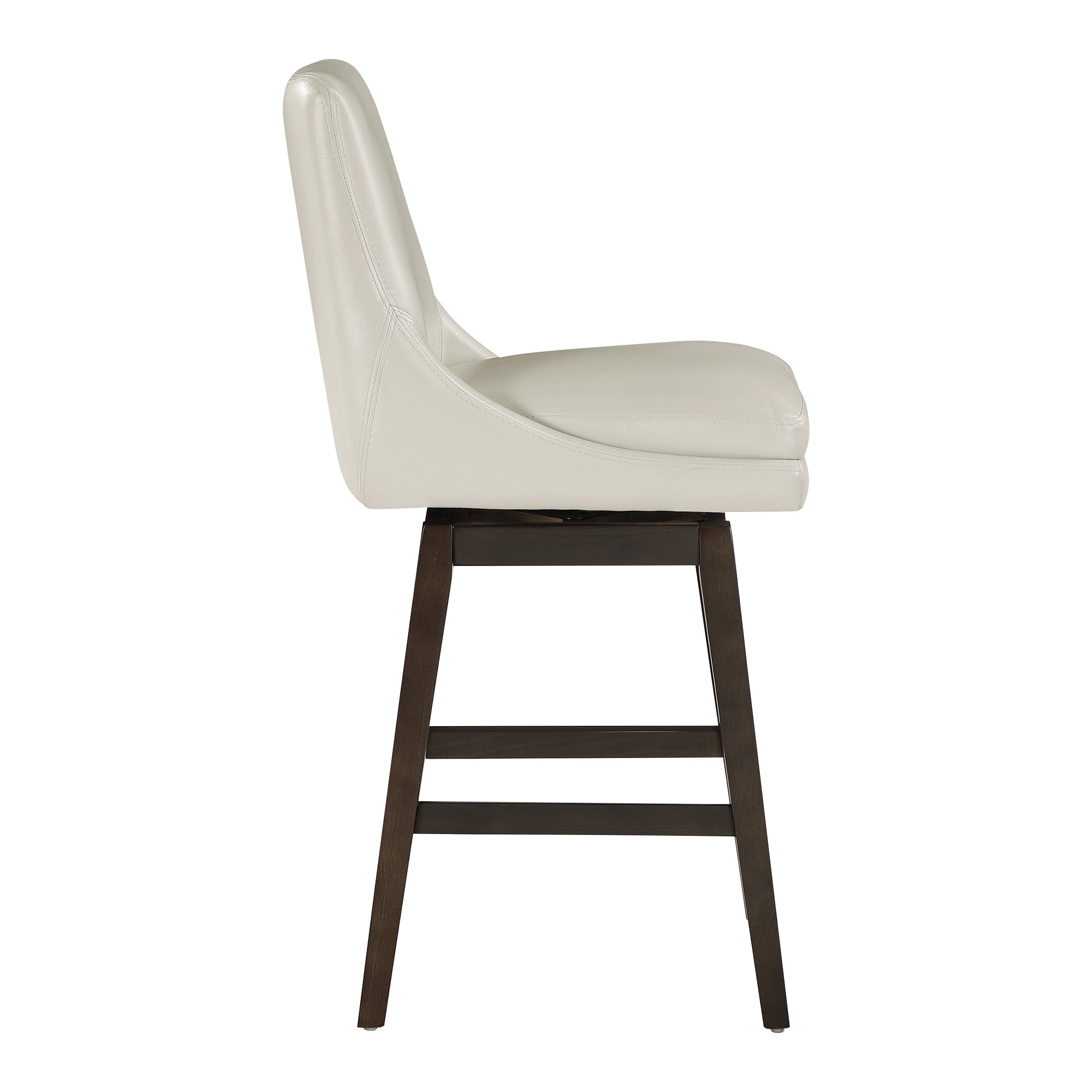 Chilton 26" Swivel Counter Stool - Cream/ Dark Walnut