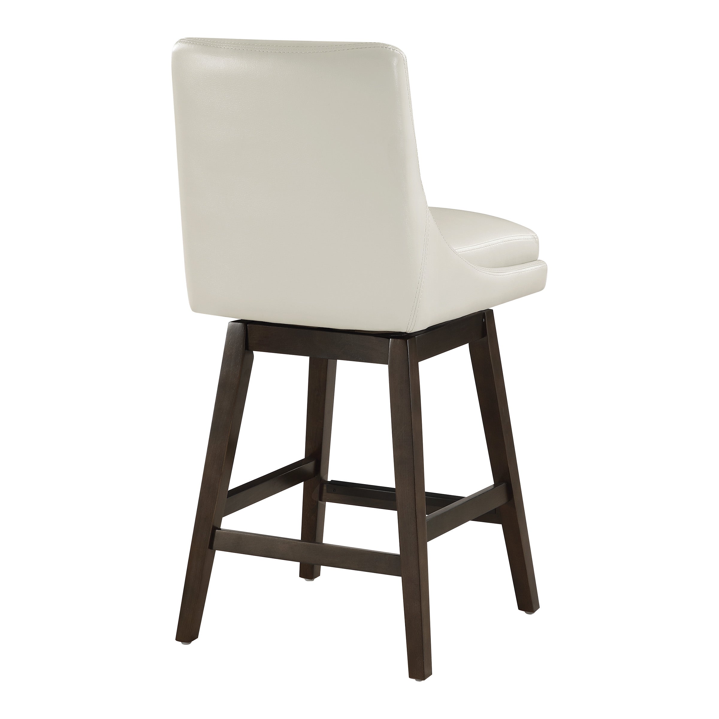 Chilton 26" Swivel Counter Stool - Cream/ Dark Walnut