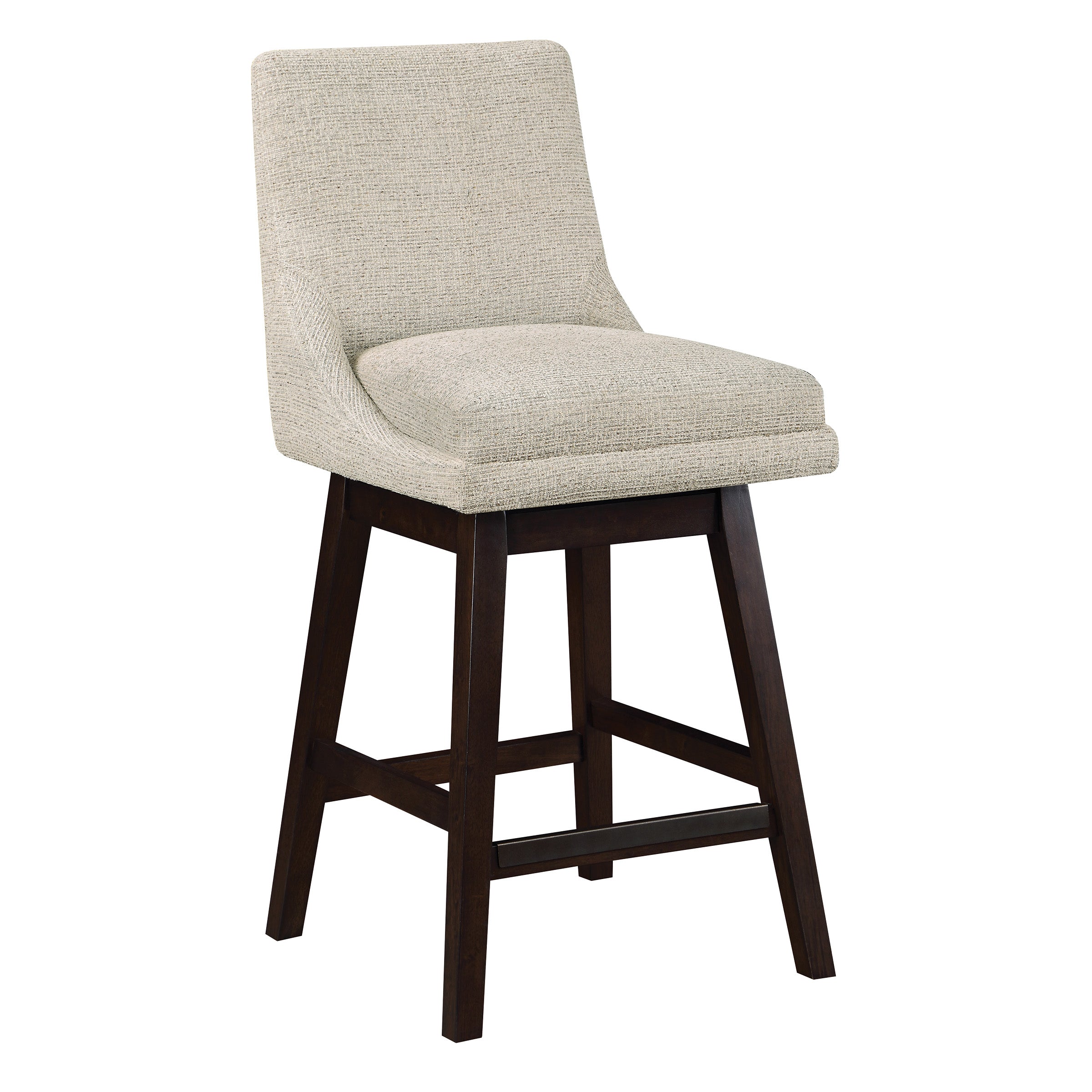 Chilton 26" Swivel Counter Stool - Sanchez Cement/ Dark Walnut