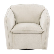Clarice Swivel Chair-Parchment Fabric