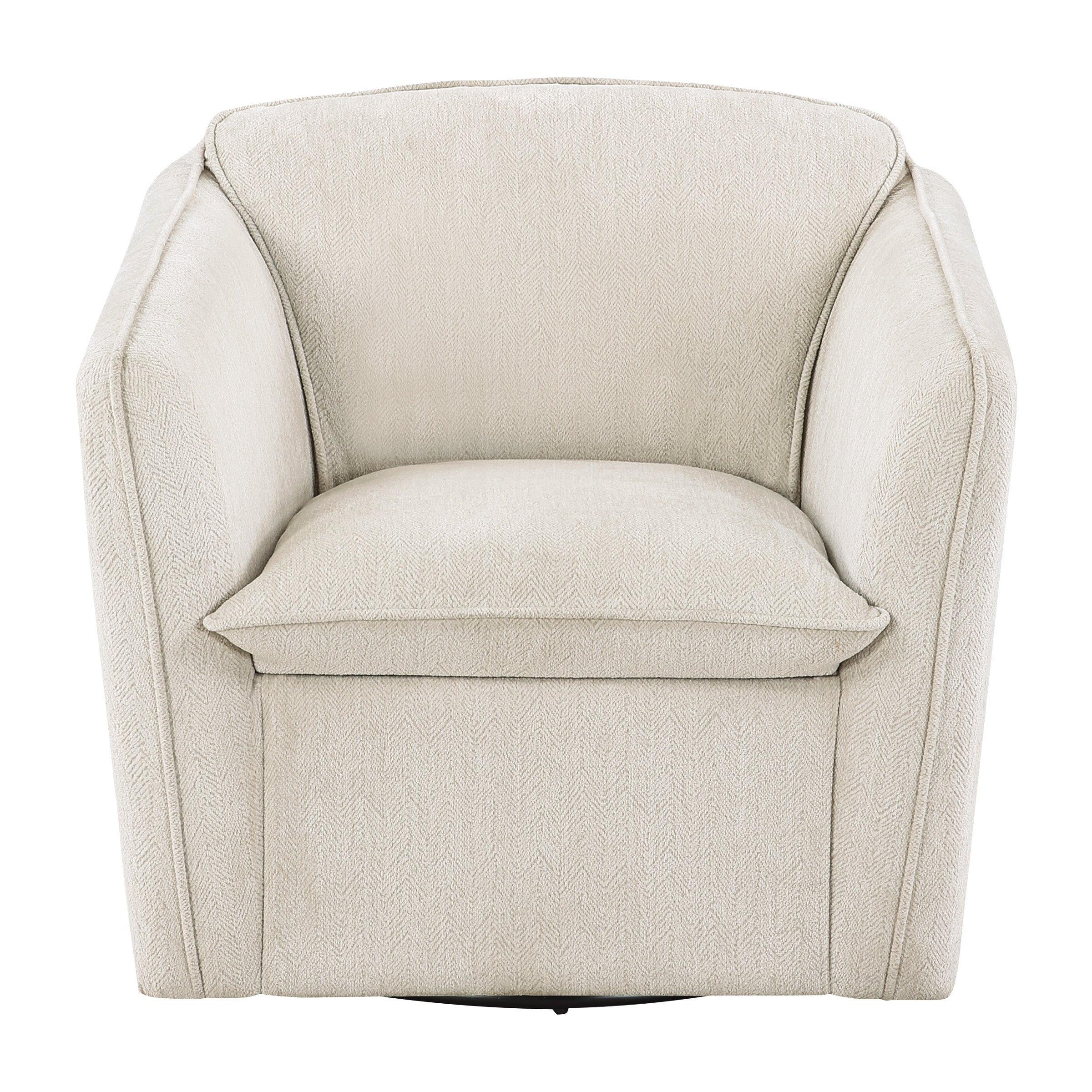 Clarice Swivel Chair-Parchment Fabric
