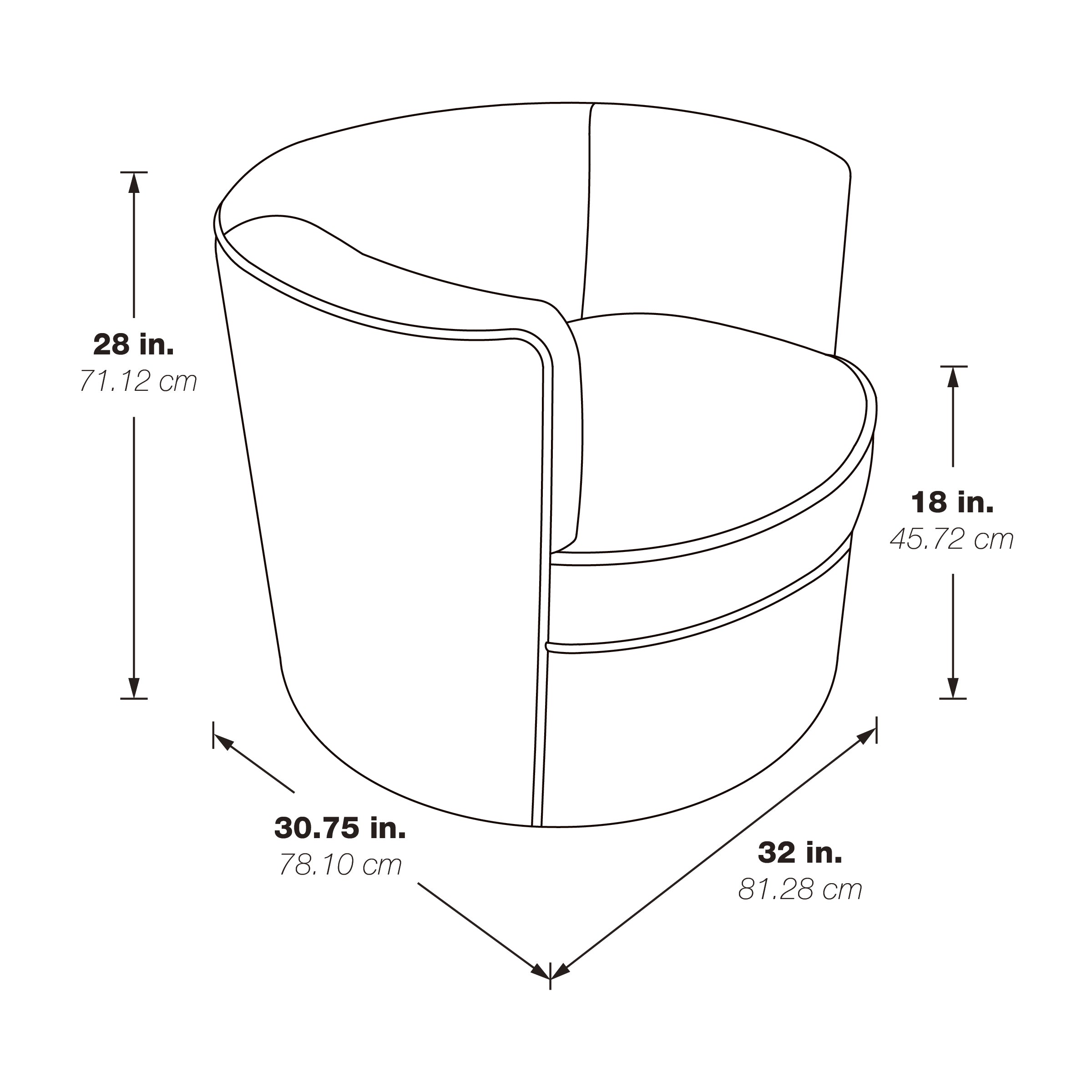 Cleo Swivel Chair Fog - Fog
