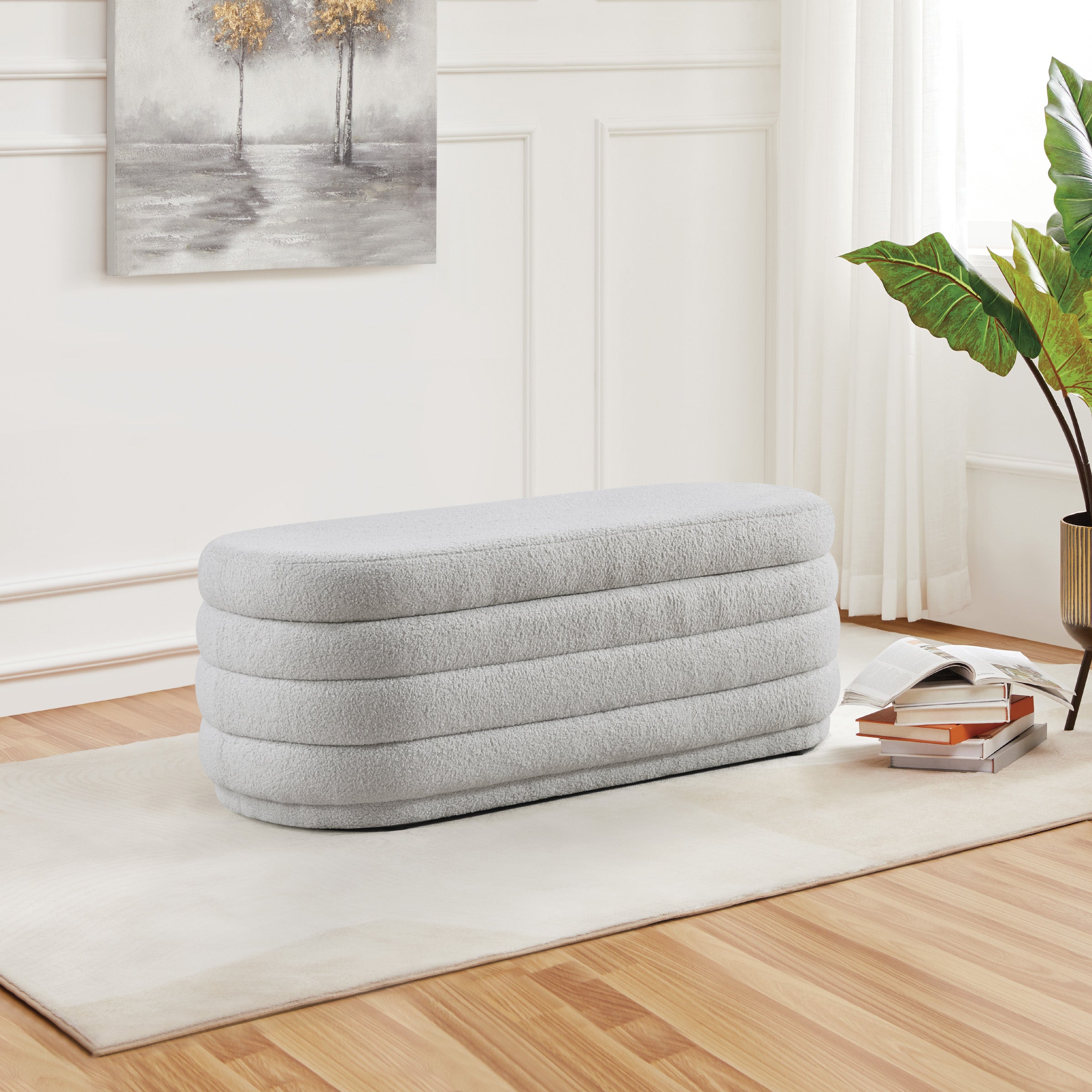 Clifford Storage Bench - Fog