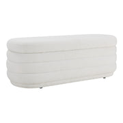 Clifford Storage Bench - Ivory Sherpa