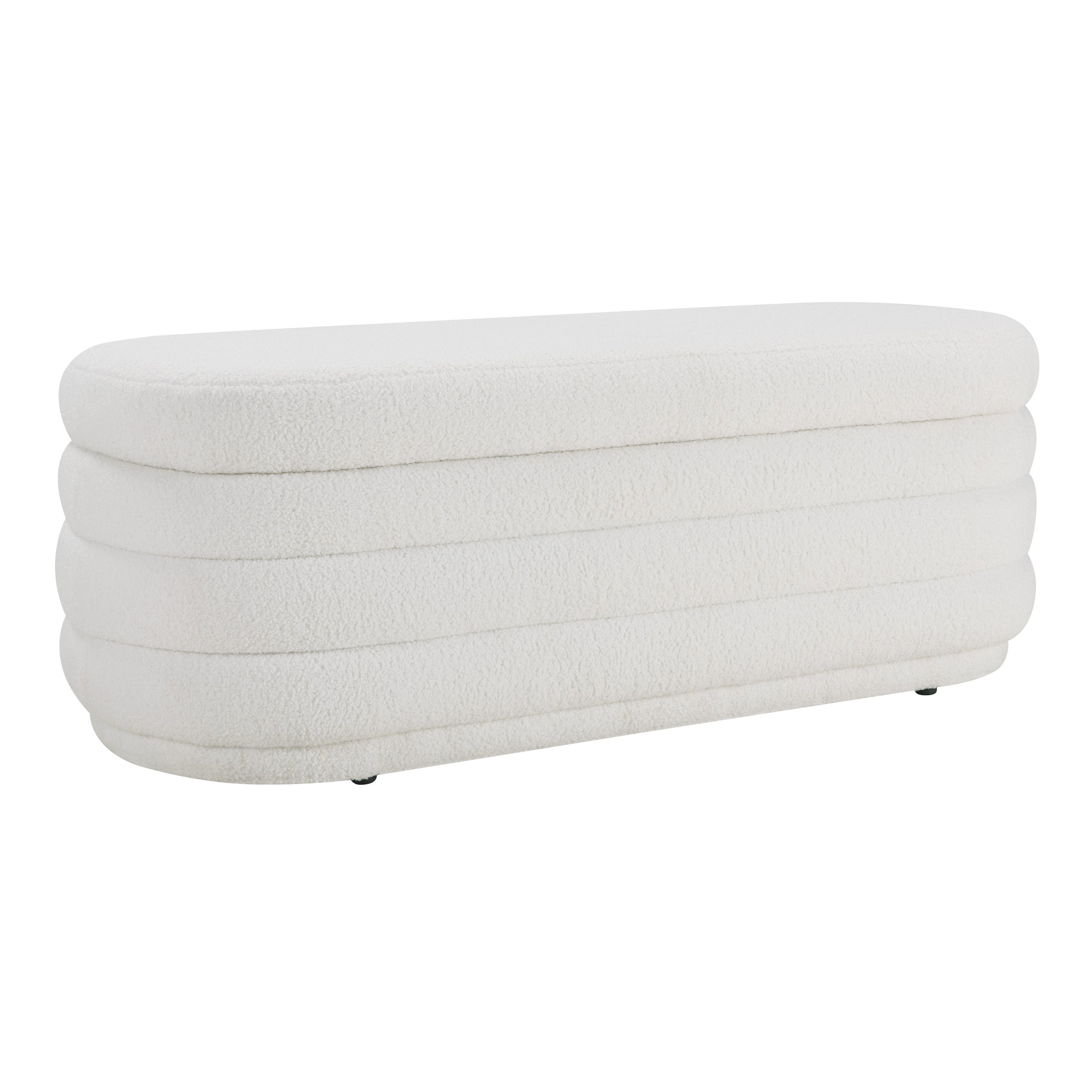 Clifford Storage Bench - Ivory Sherpa
