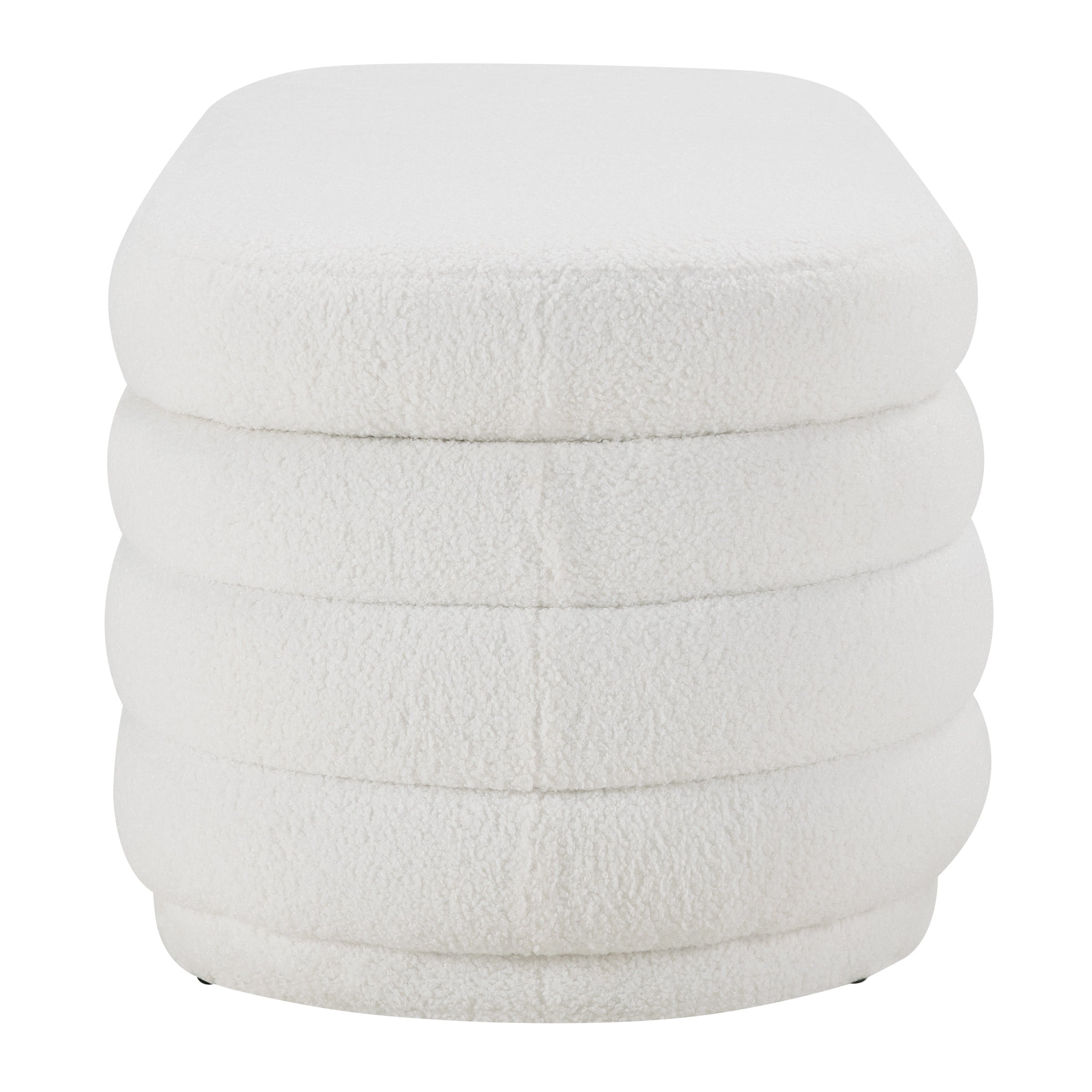 Clifford Storage Bench - Ivory Sherpa