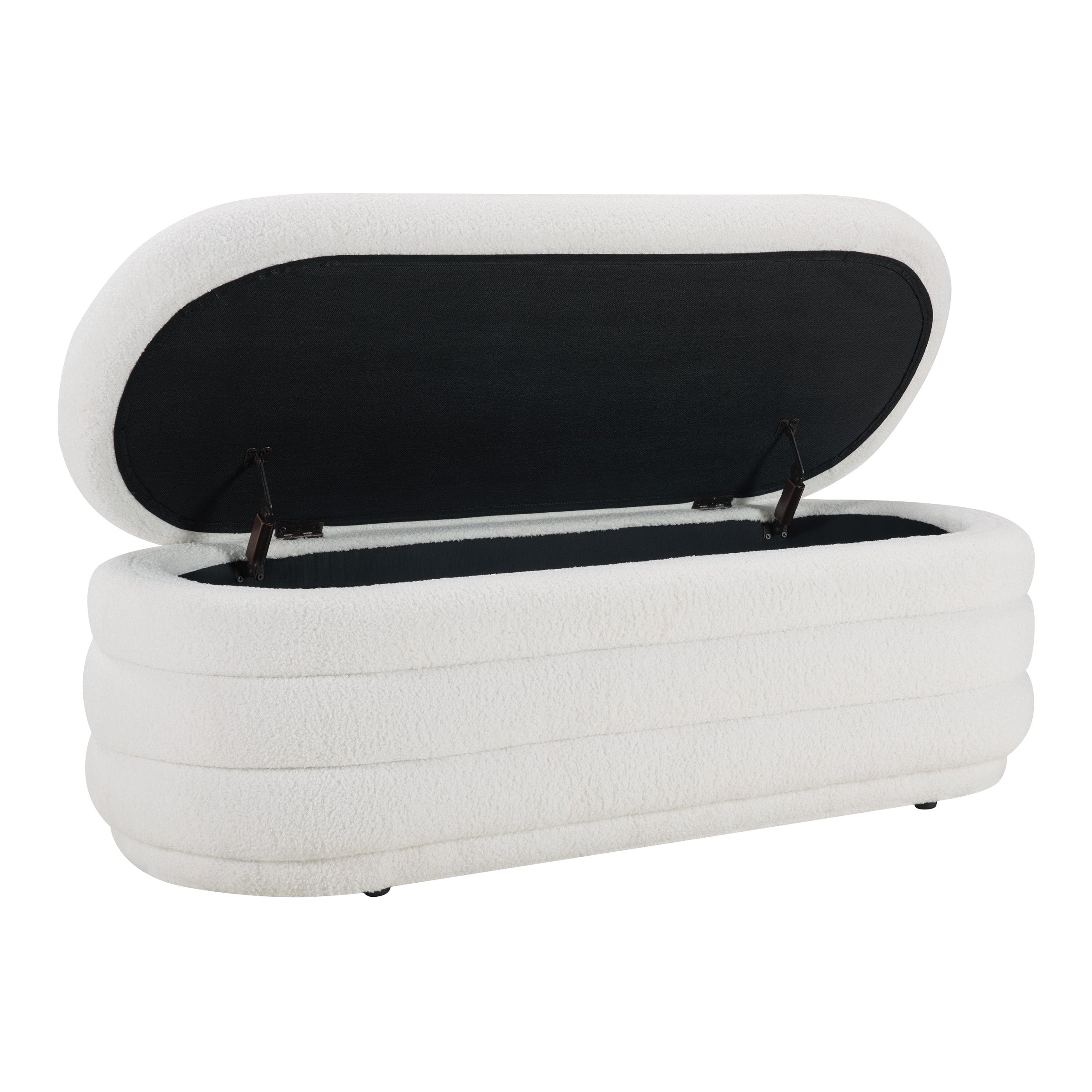 Clifford Storage Bench - Ivory Sherpa