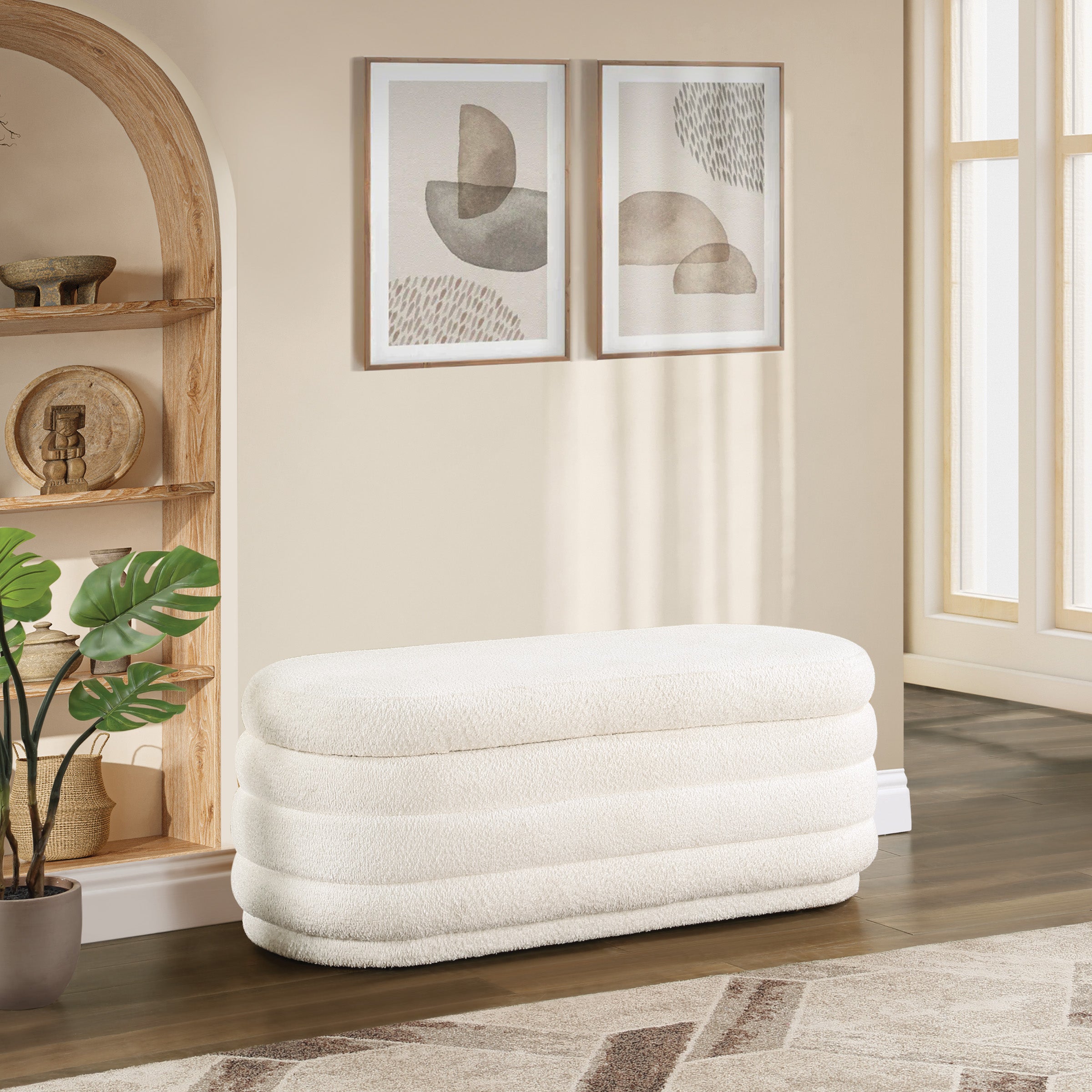 Clifford Storage Bench - Snow Sherpa
