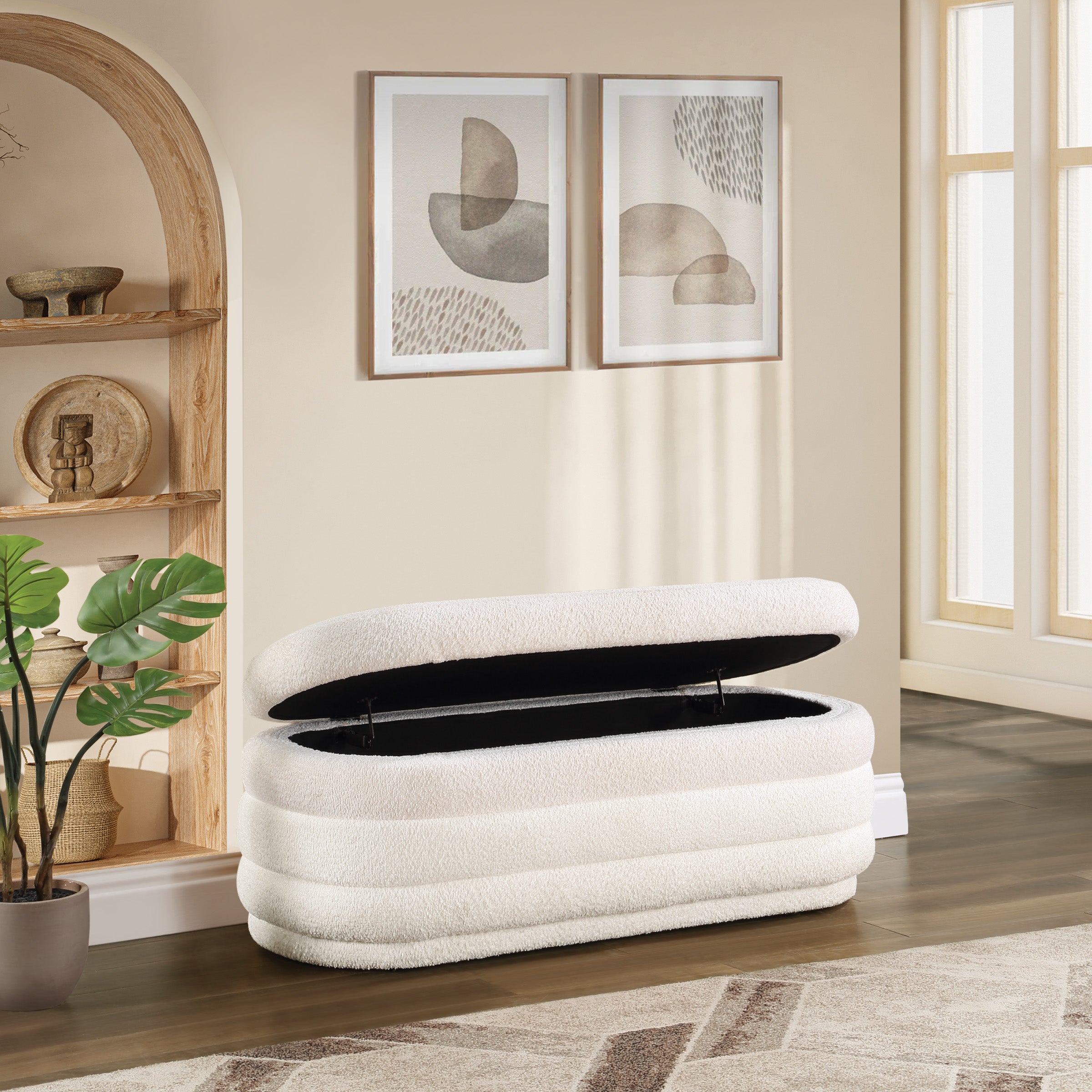 Clifford Storage Bench - Snow Sherpa