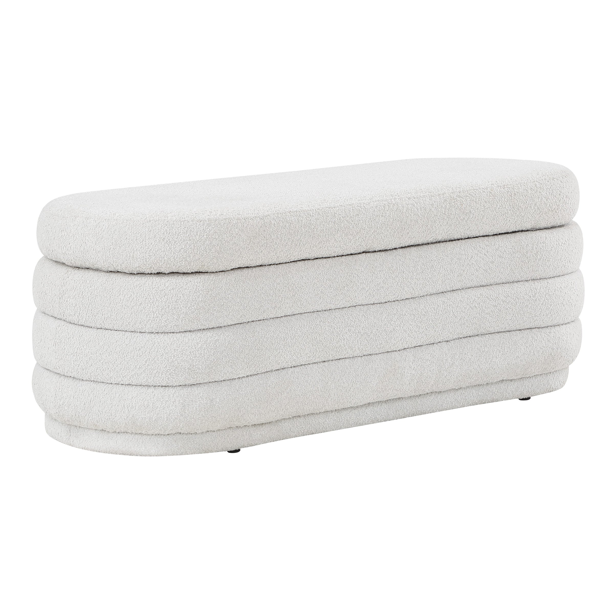Clifford Storage Bench - Parchment Sherpa