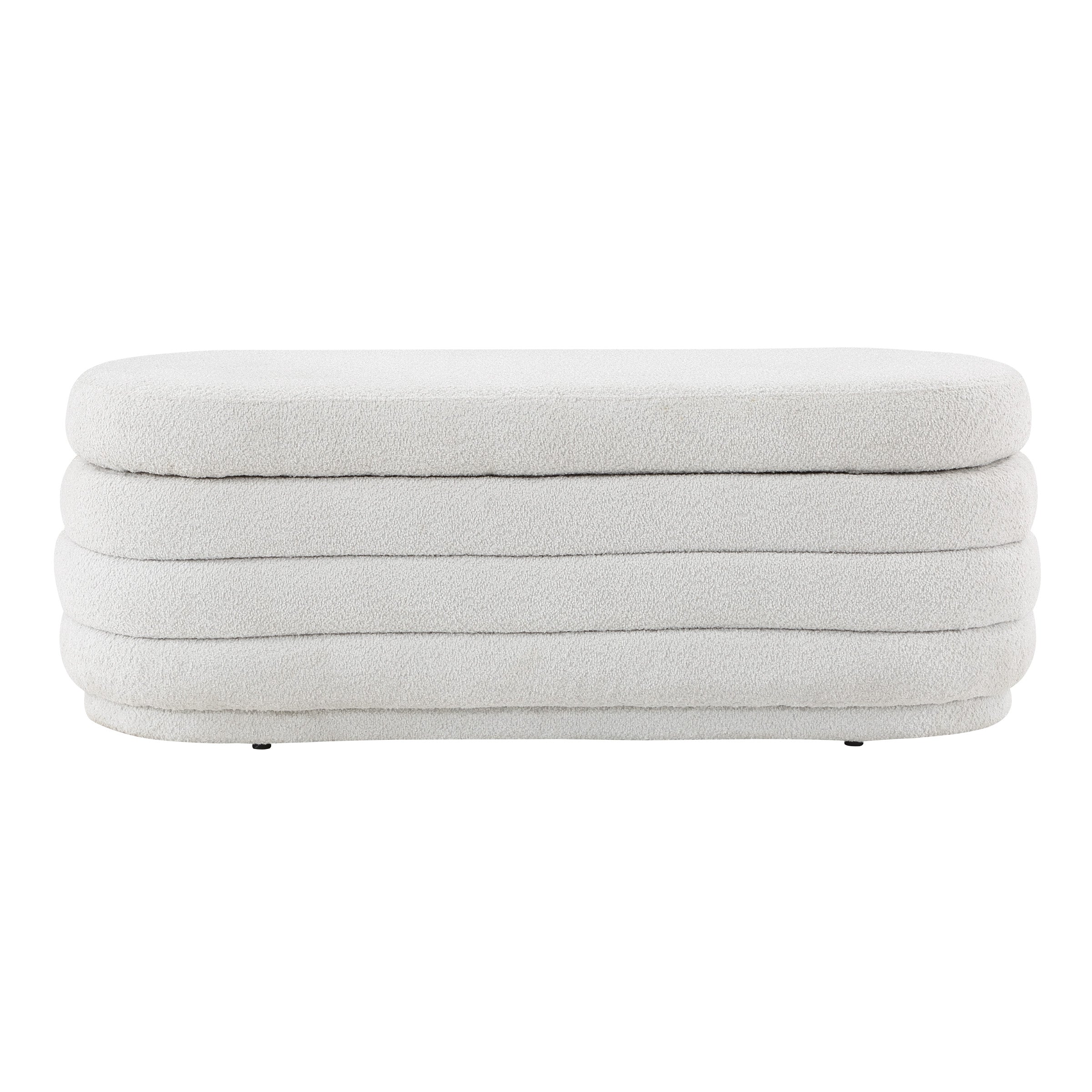 Clifford Storage Bench - Parchment Sherpa