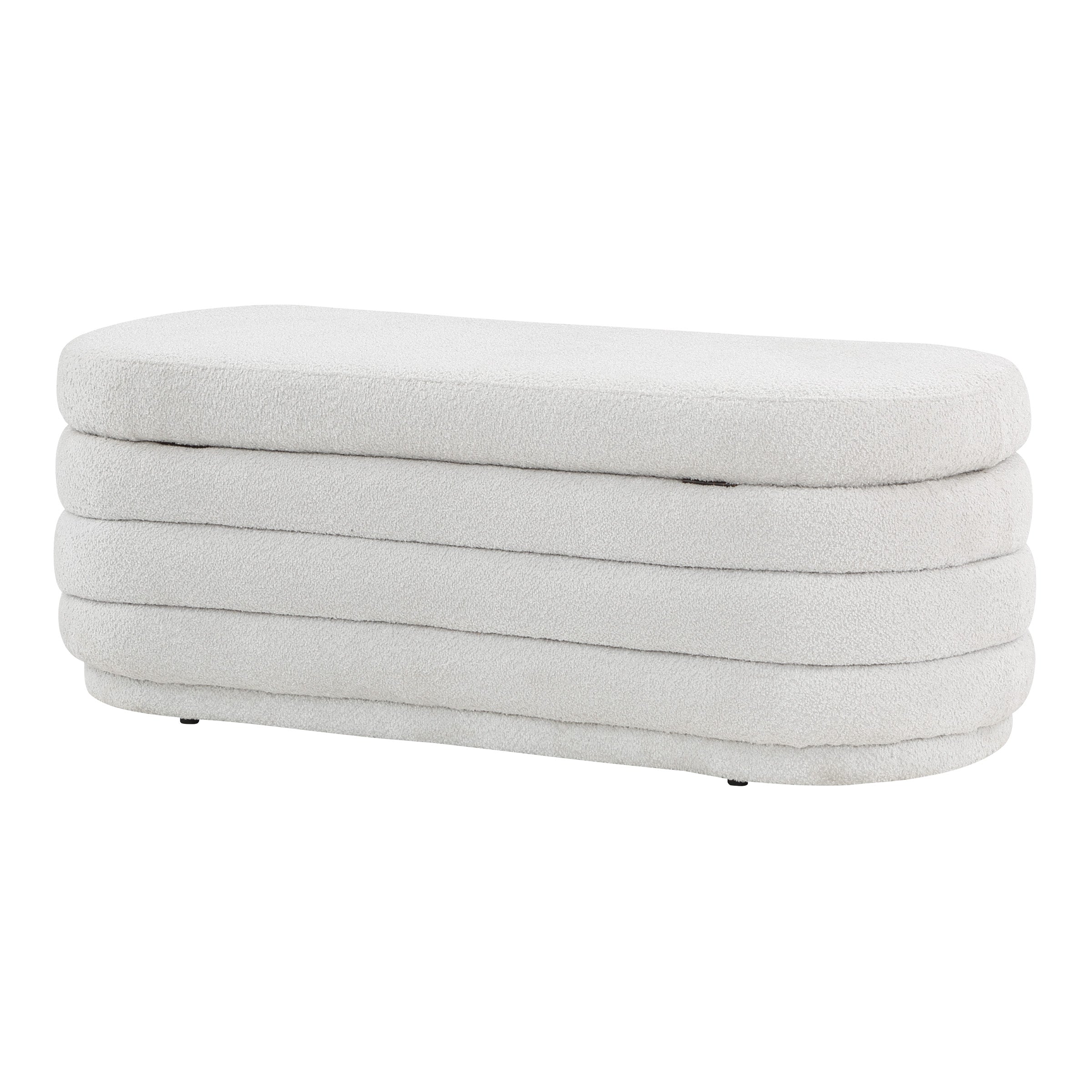 Clifford Storage Bench - Parchment Sherpa