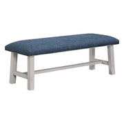 Callen Bench - Navy, White Wash base
