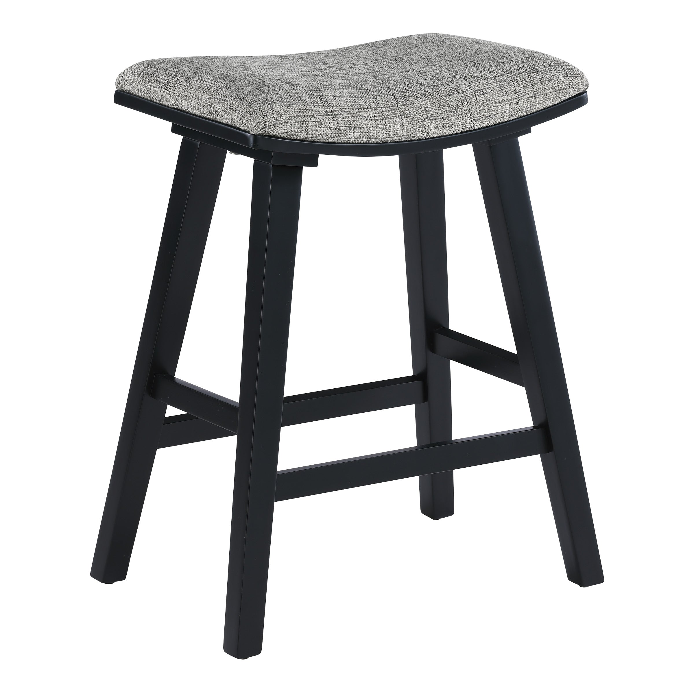 Coley 24" Saddle Stool 2-Pk - Graphite / Black Wash