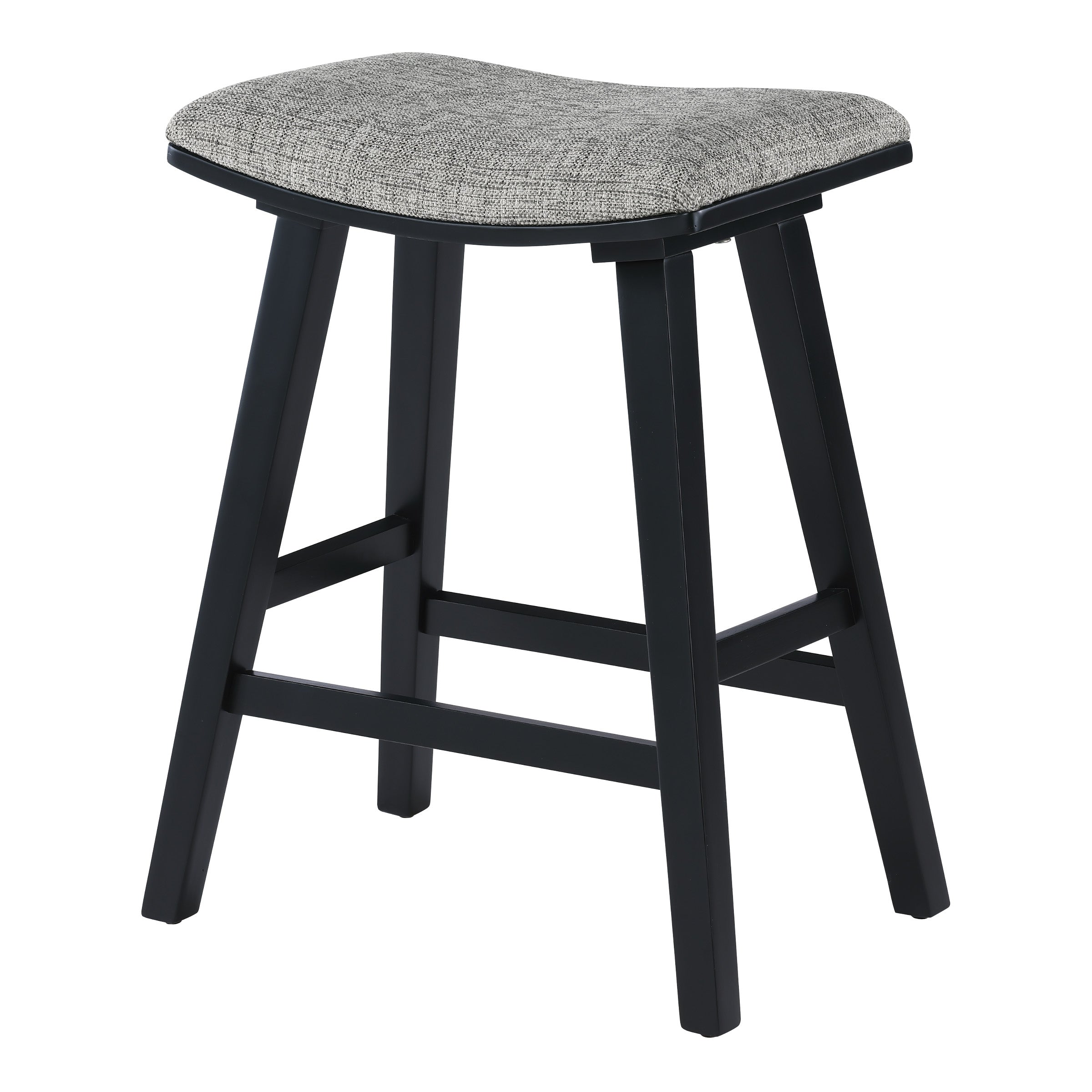 Coley 24" Saddle Stool 2-Pk - Graphite / Black Wash