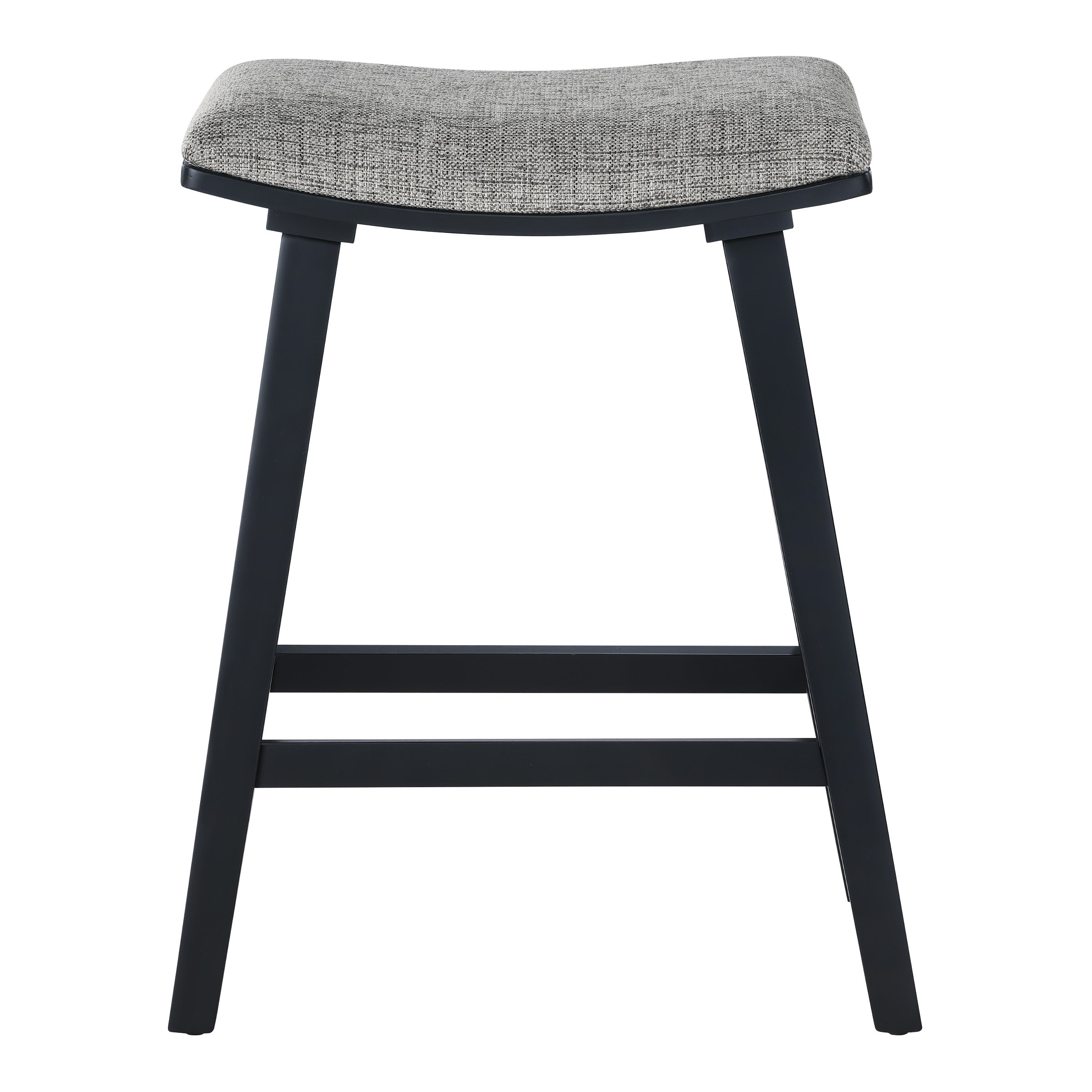 Coley 24" Saddle Stool 2-Pk - Graphite / Black Wash