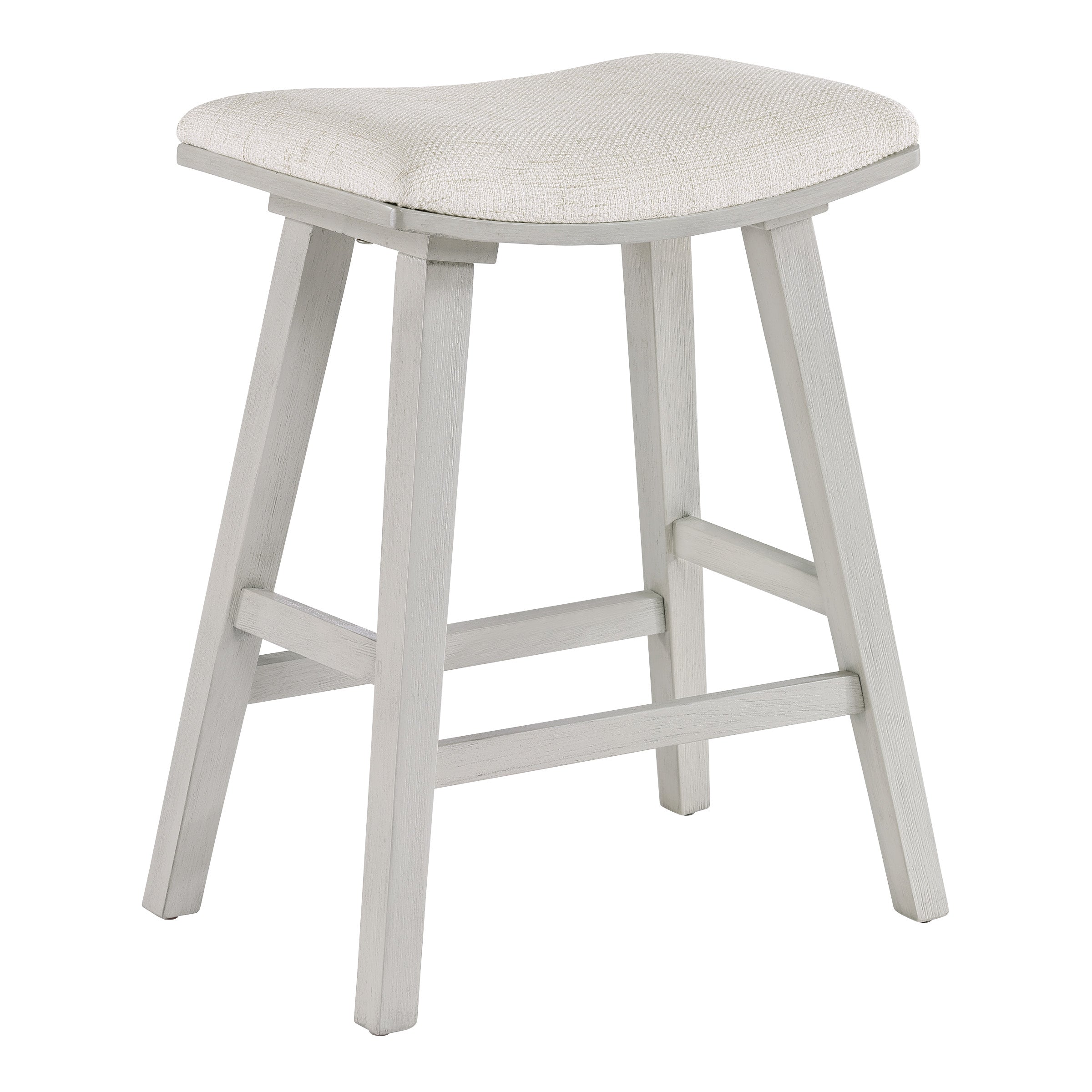 Coley 24" Saddle Stool 2-Pk - Linen / White Wash