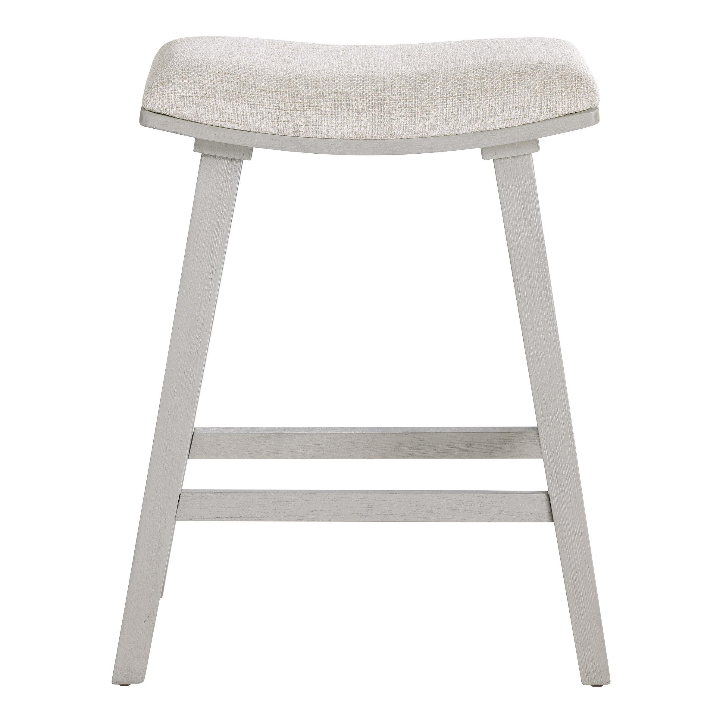 Coley 24" Saddle Stool 2-Pk - Linen / White Wash