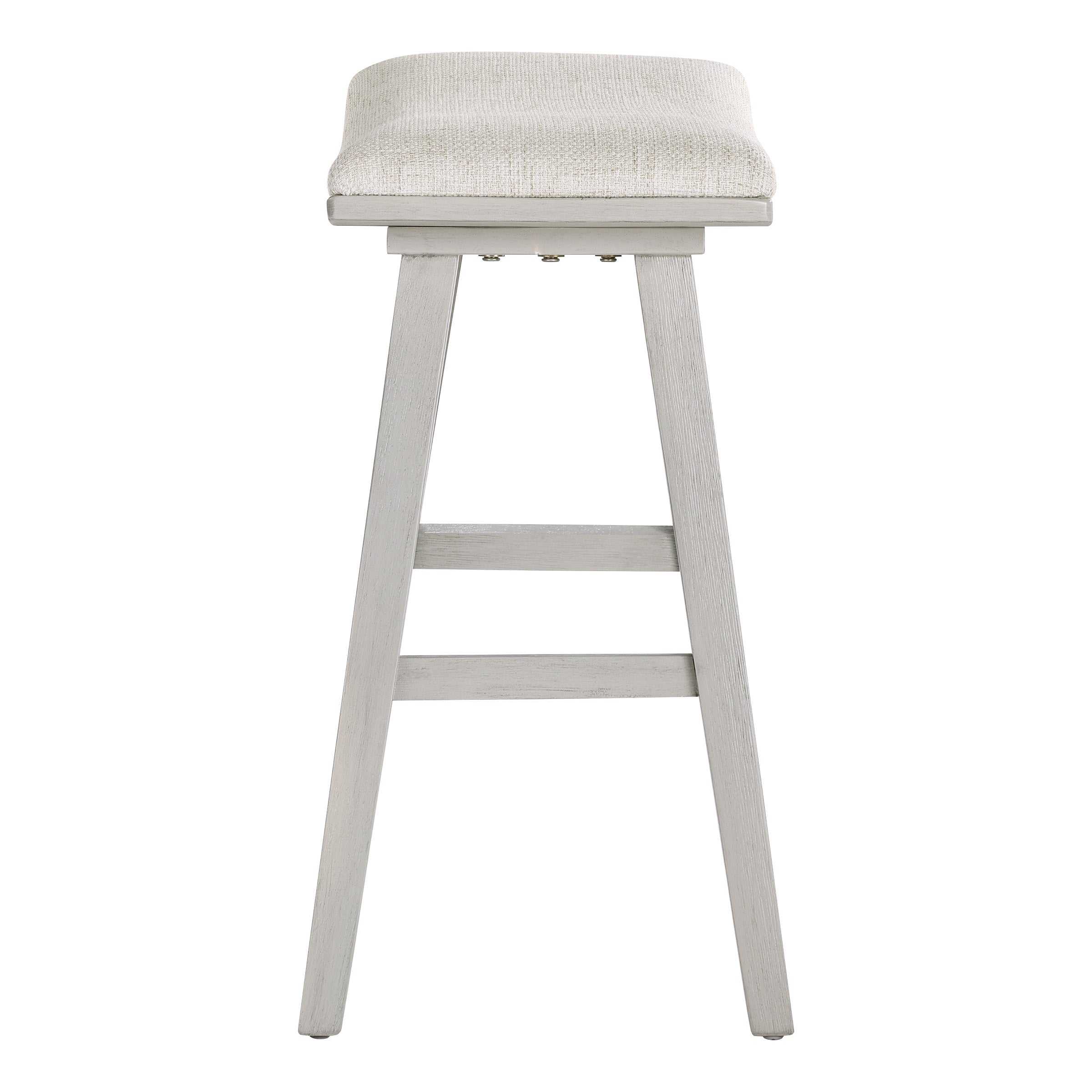 Coley 24" Saddle Stool 2-Pk - Linen / White Wash