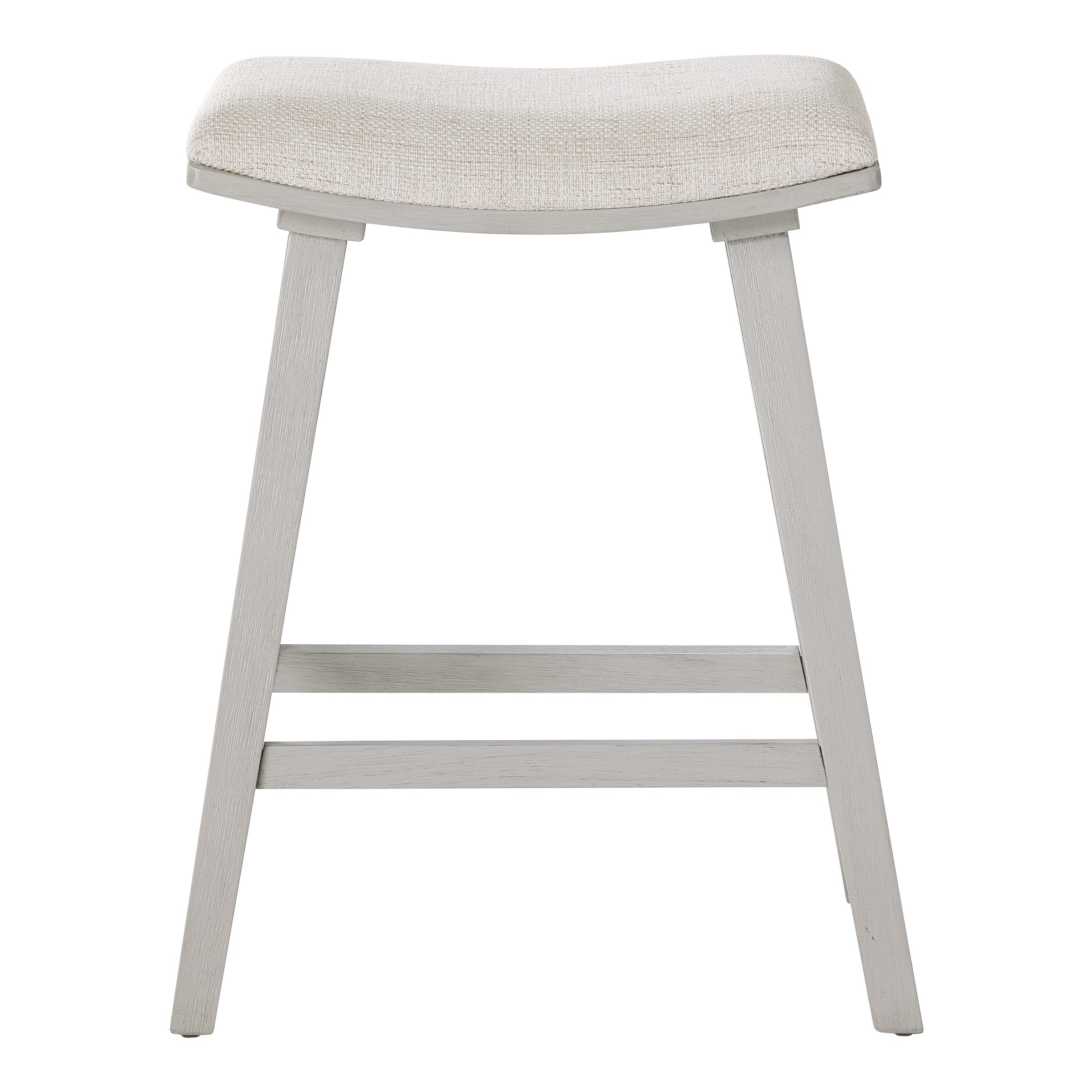 Coley 24" Saddle Stool 2-Pk - Linen / White Wash