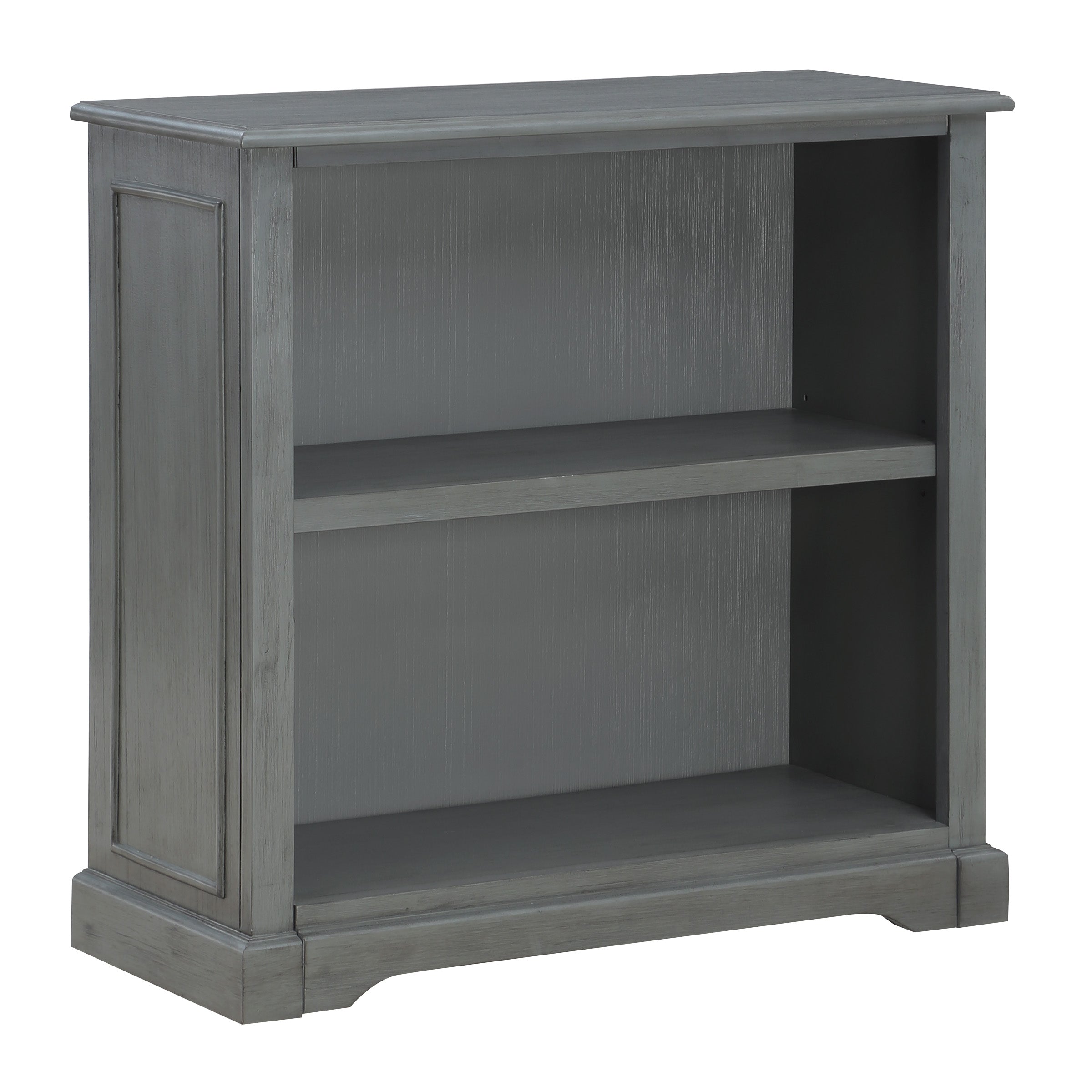 Country Meadows 2-Shelf Bookcase - Plantation Grey
