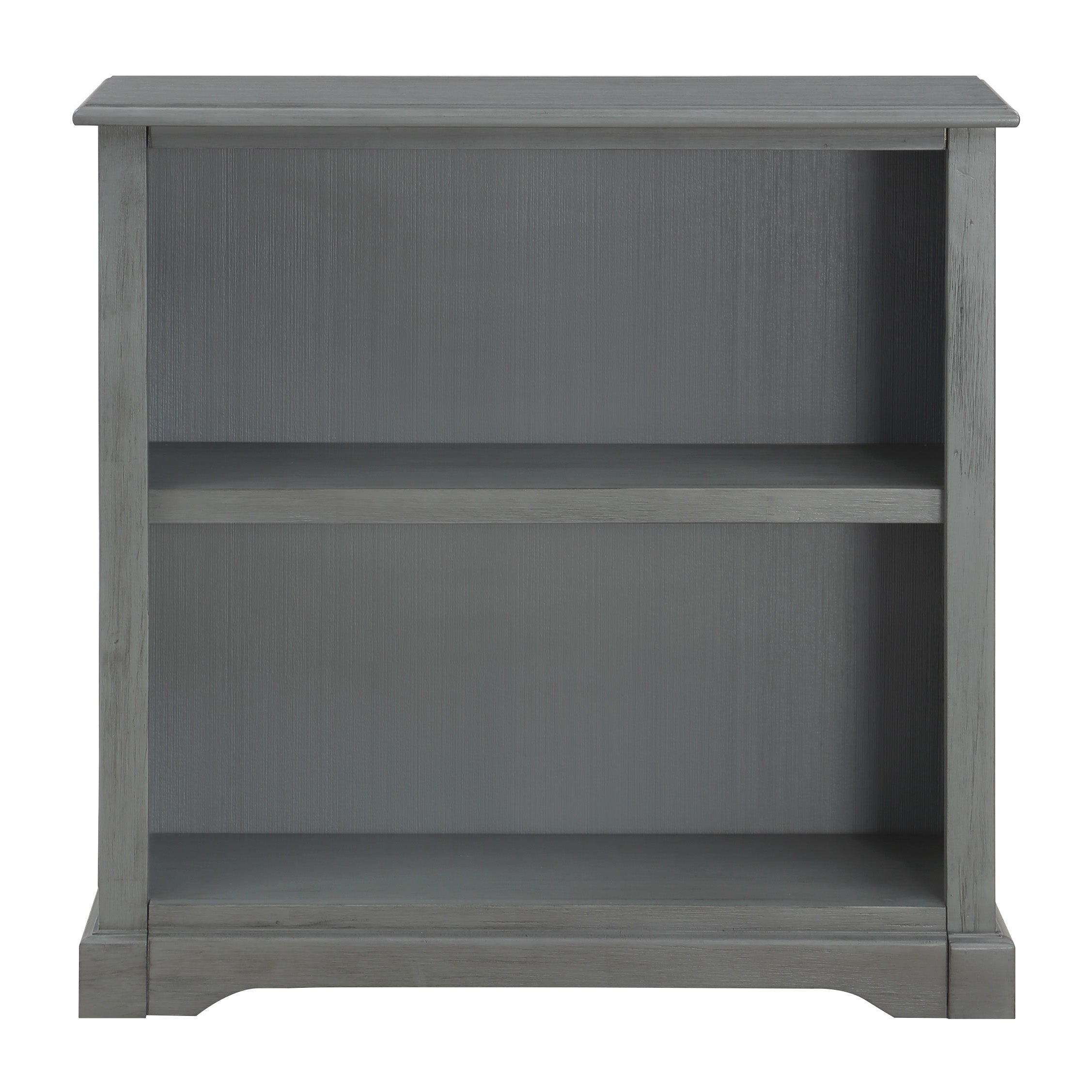 Country Meadows 2-Shelf Bookcase - Plantation Grey