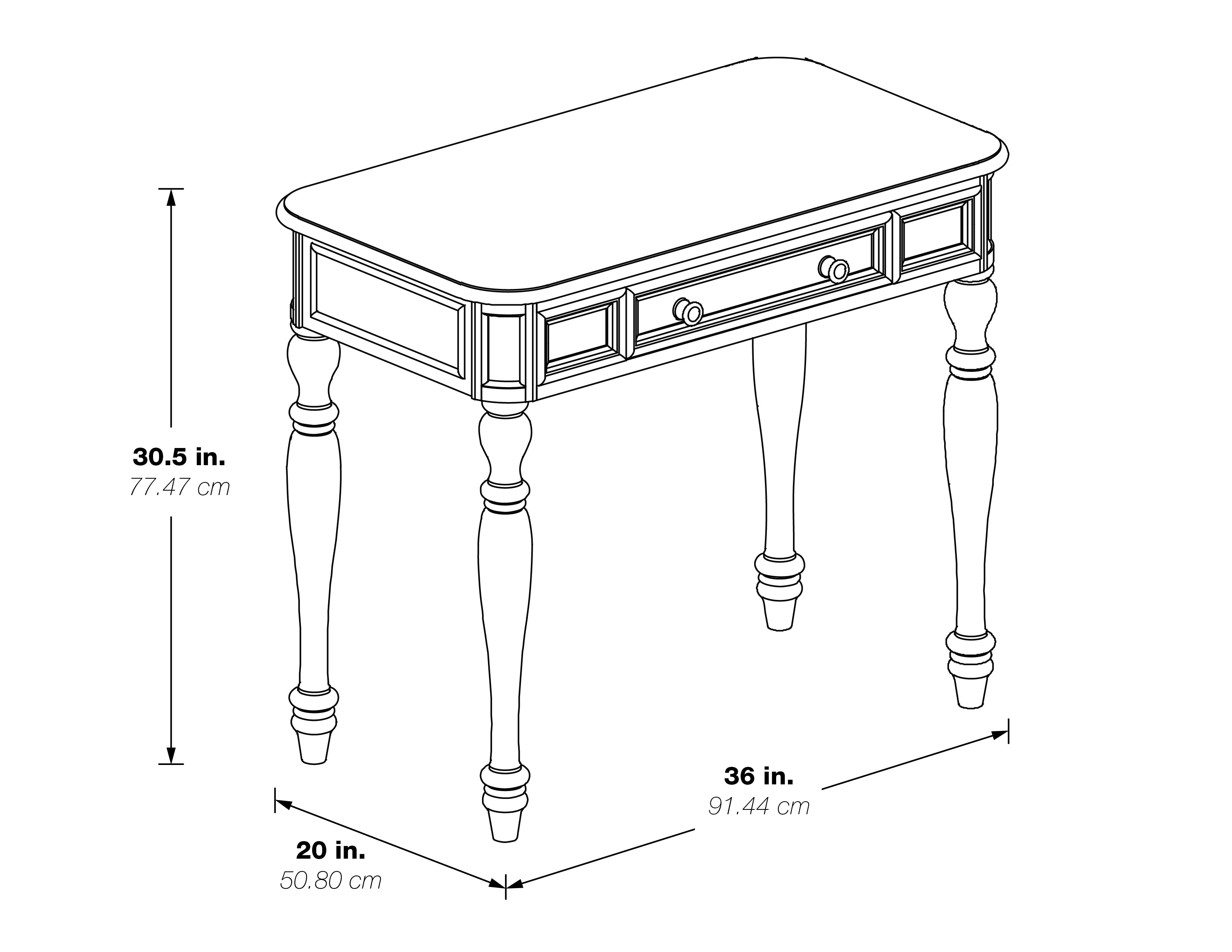 Country Meadows 36" Desk - Antique White