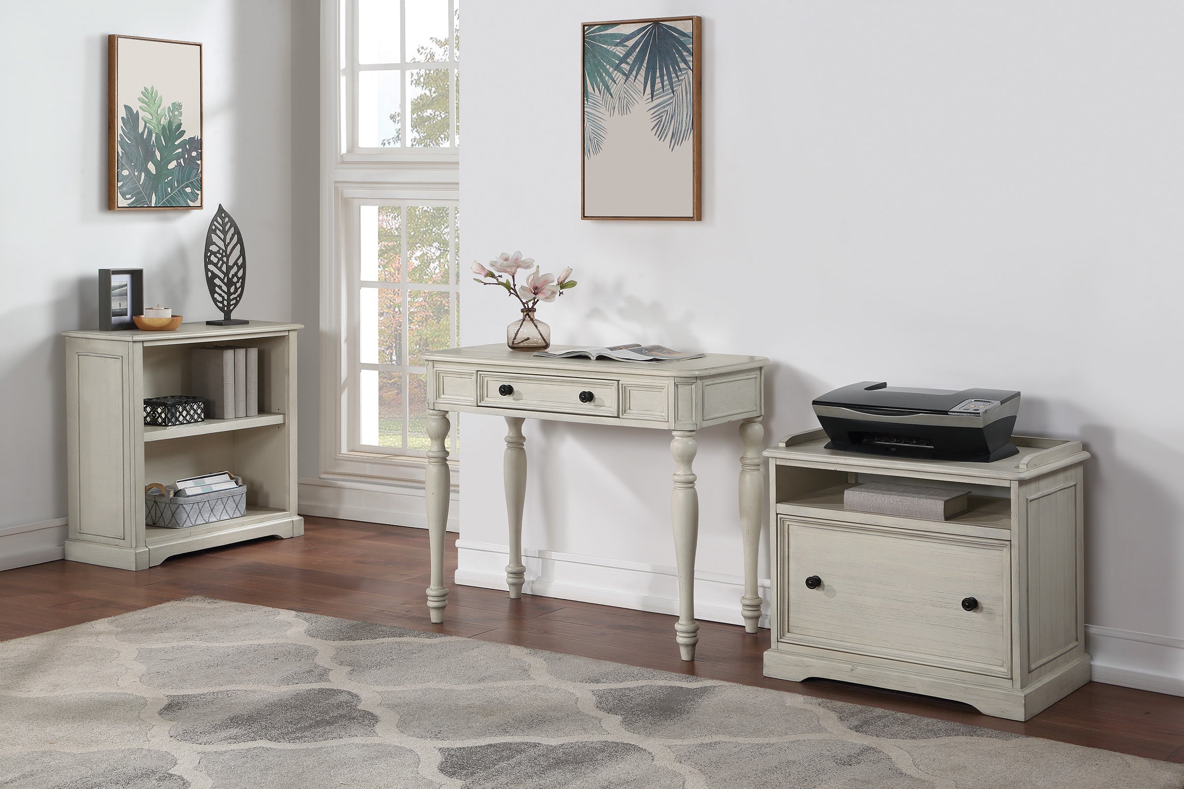 Country Meadows 36" Desk - Antique White