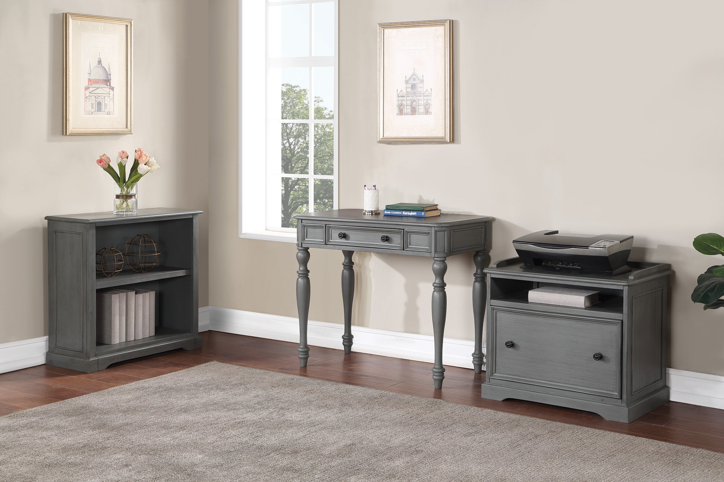 Country Meadows 36" Desk - Plantation Grey