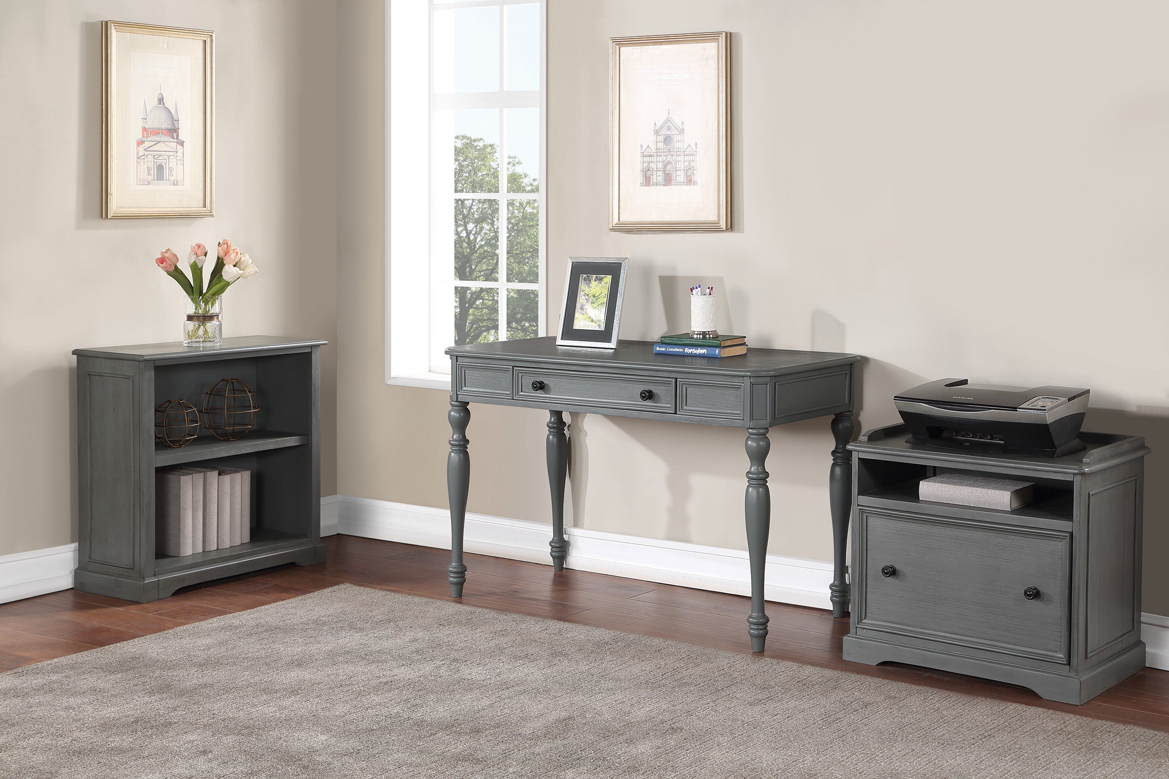 Country Meadows 48" Desk - Plantation Grey