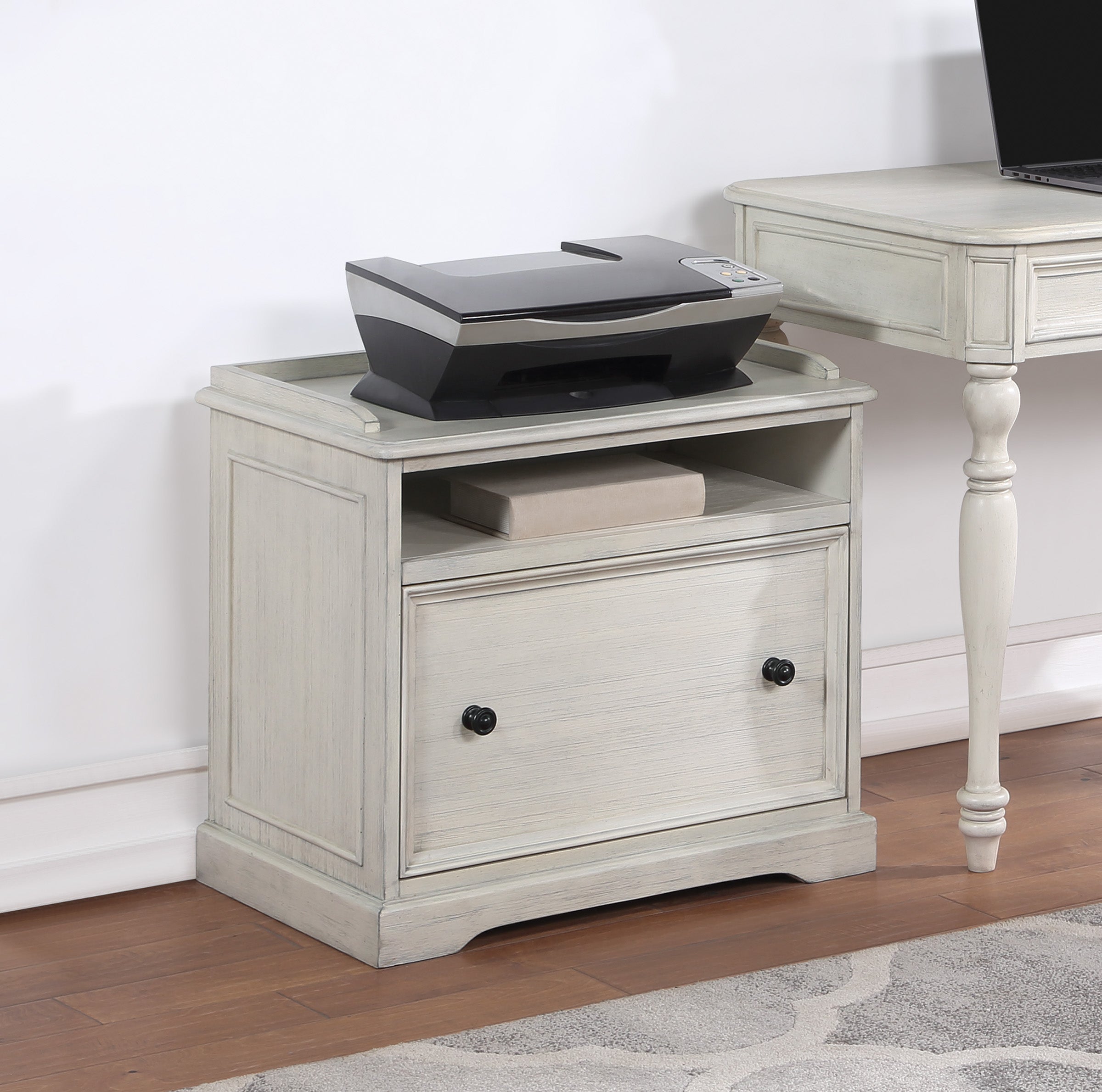 Country Meadows File Cabinet - Antique White