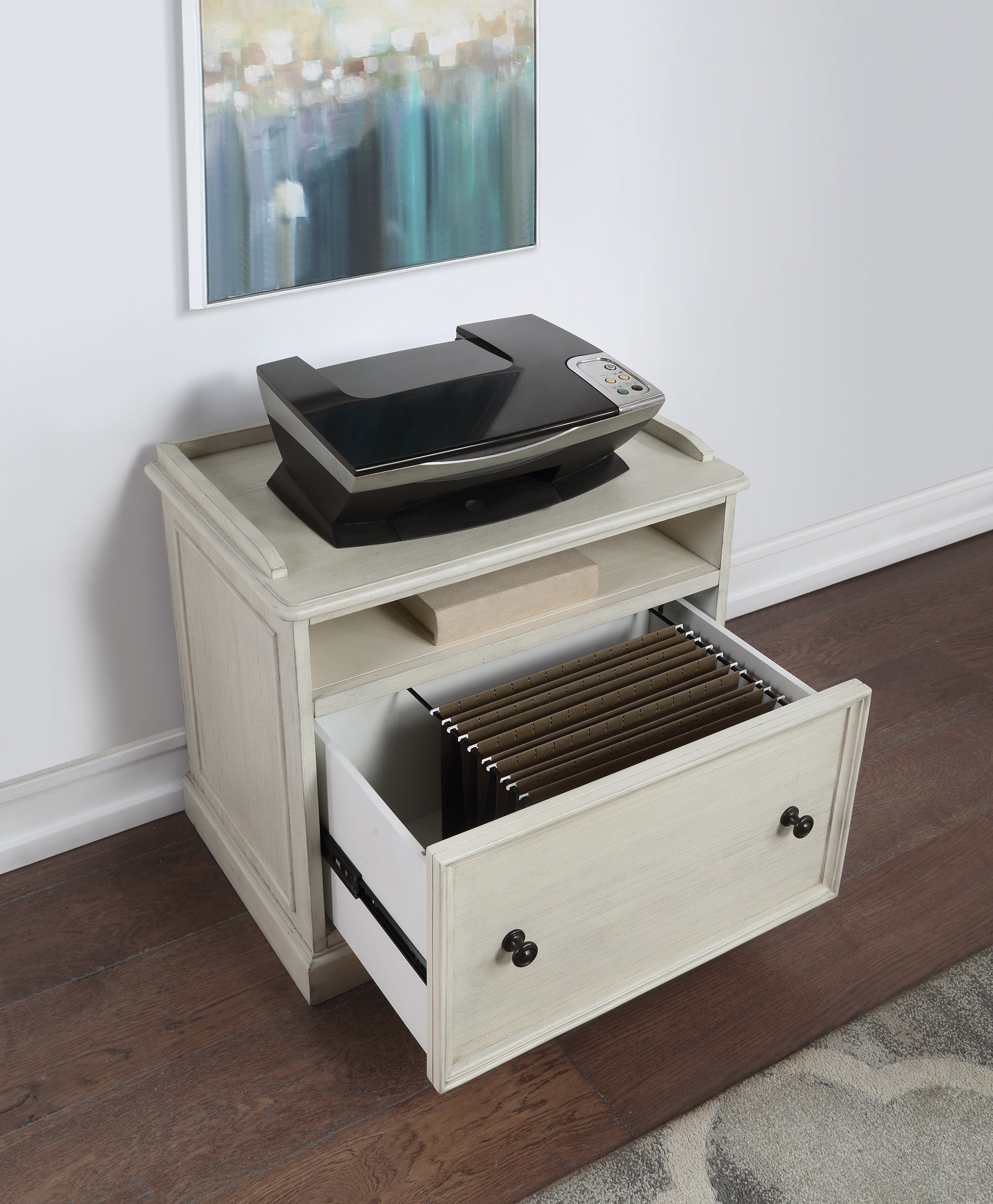 Country Meadows File Cabinet - Antique White