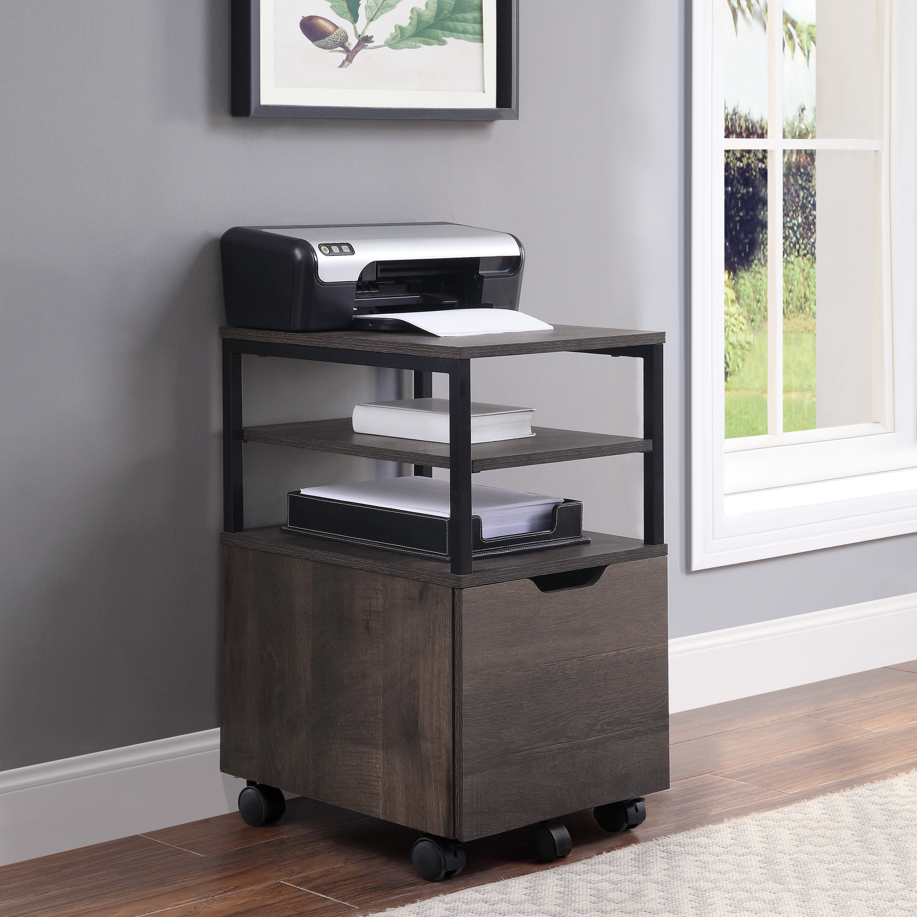 Contempo Mobile Cart - Ozark Ash