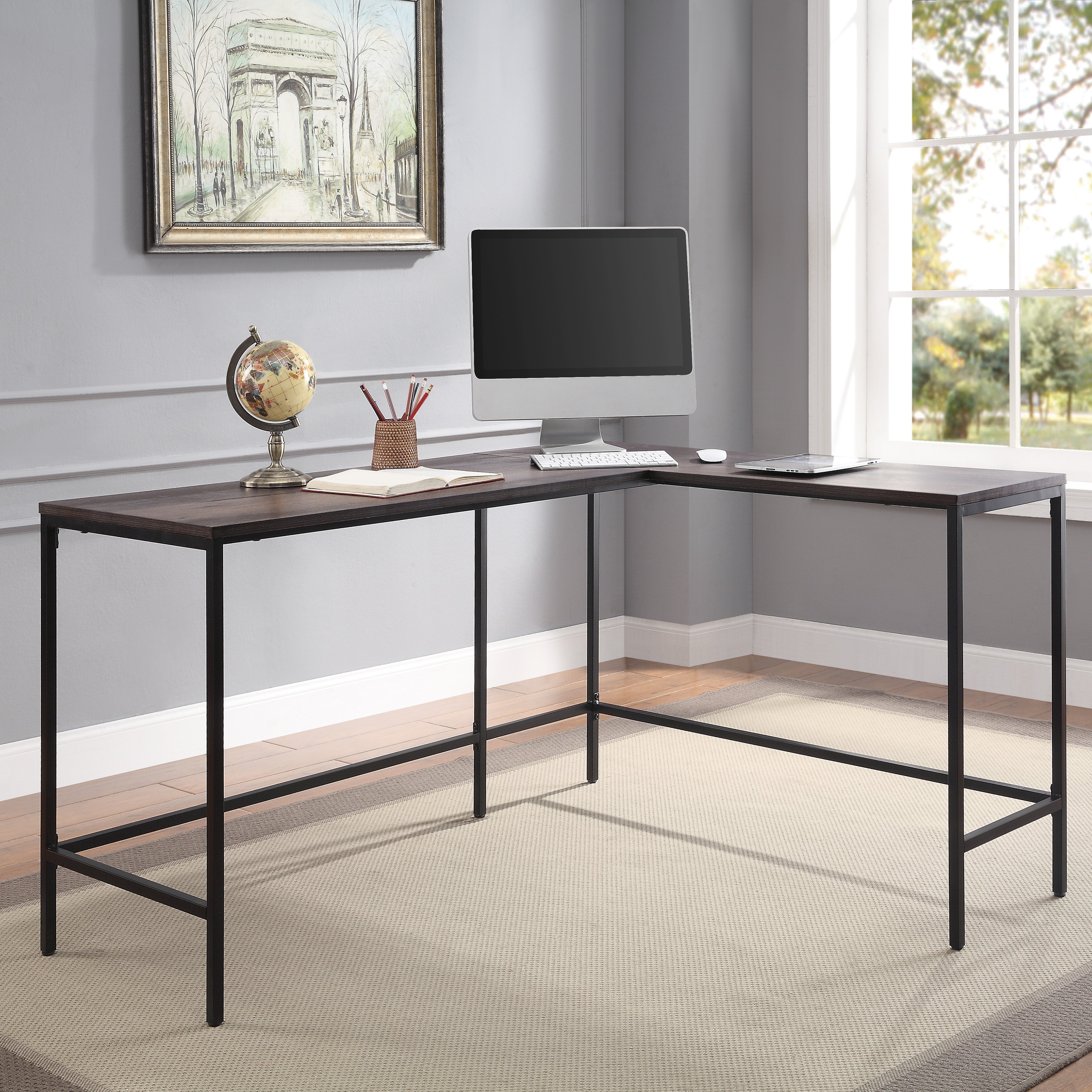 Contempo L-shaped Desk - Ozark Ash