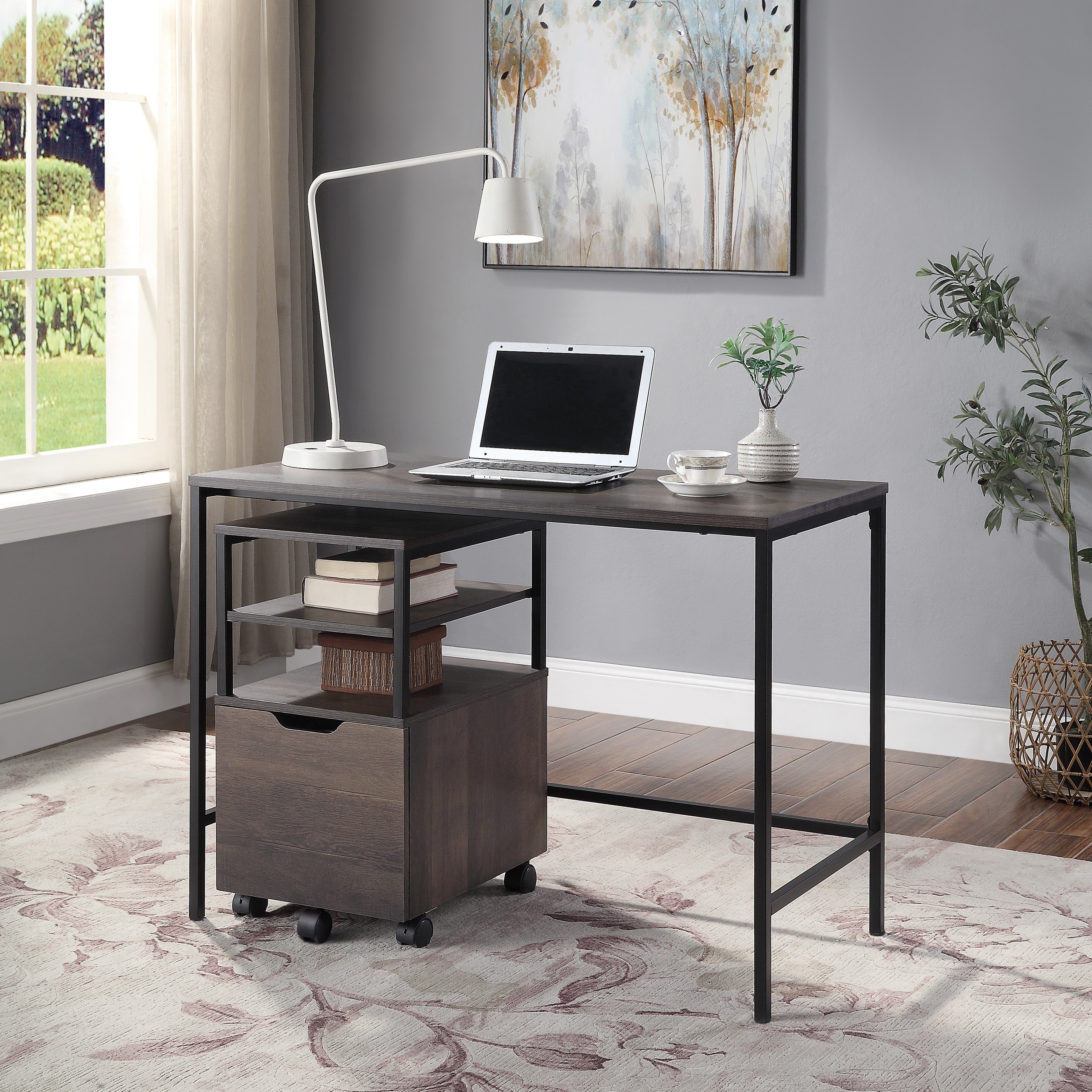 Contempo 42" Desk in Ash - Ozark Ash