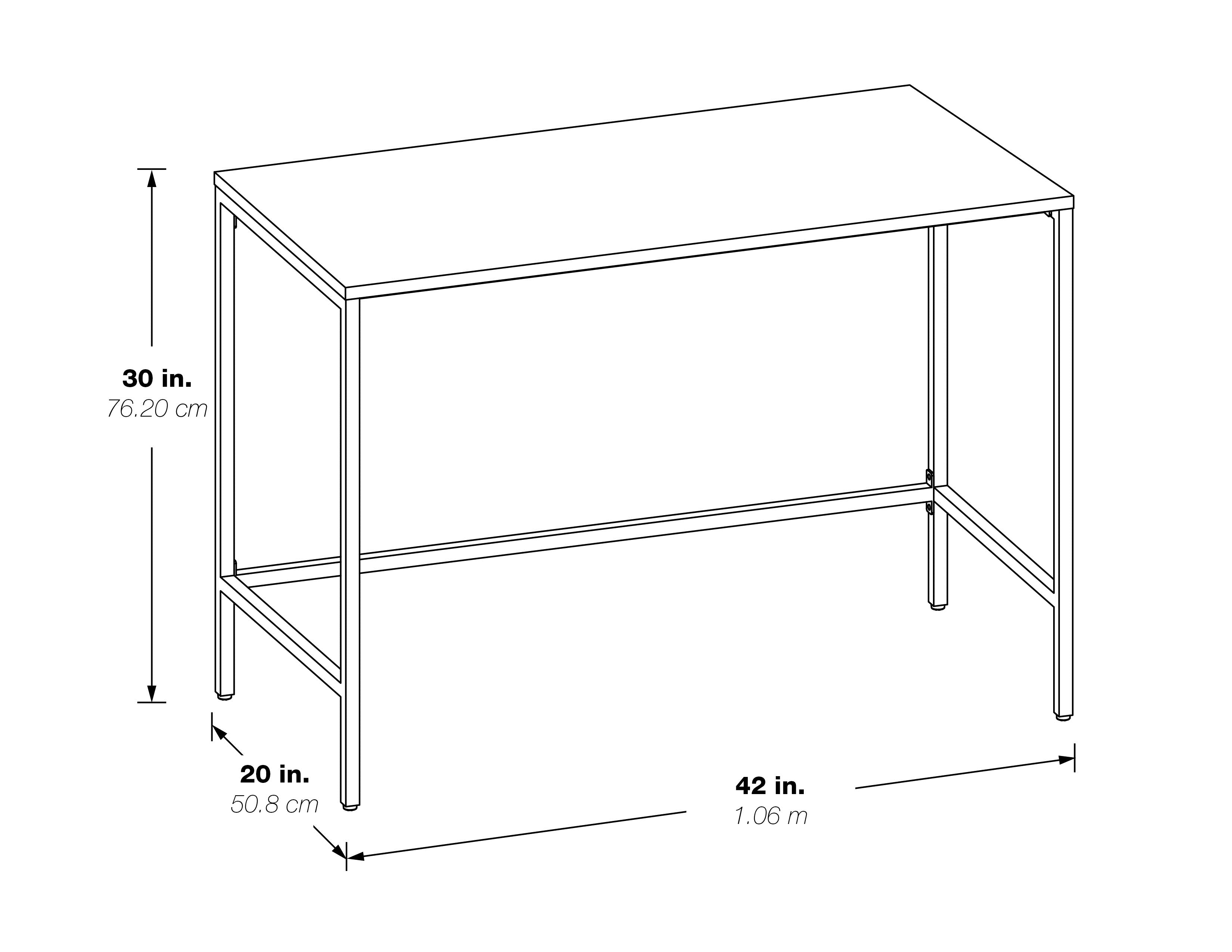 Contempo 42" Desk - White Oak