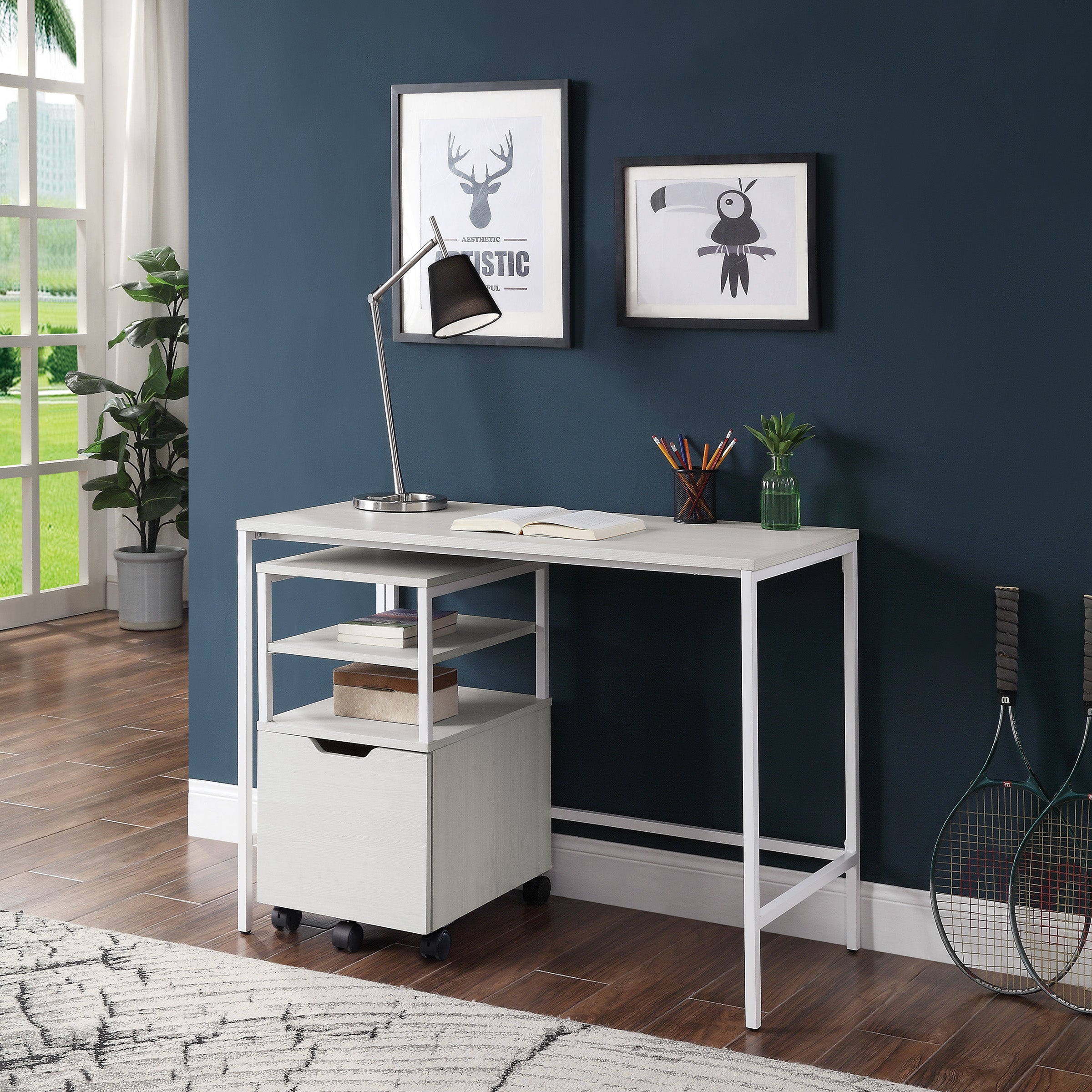 Contempo 42" Desk - White Oak